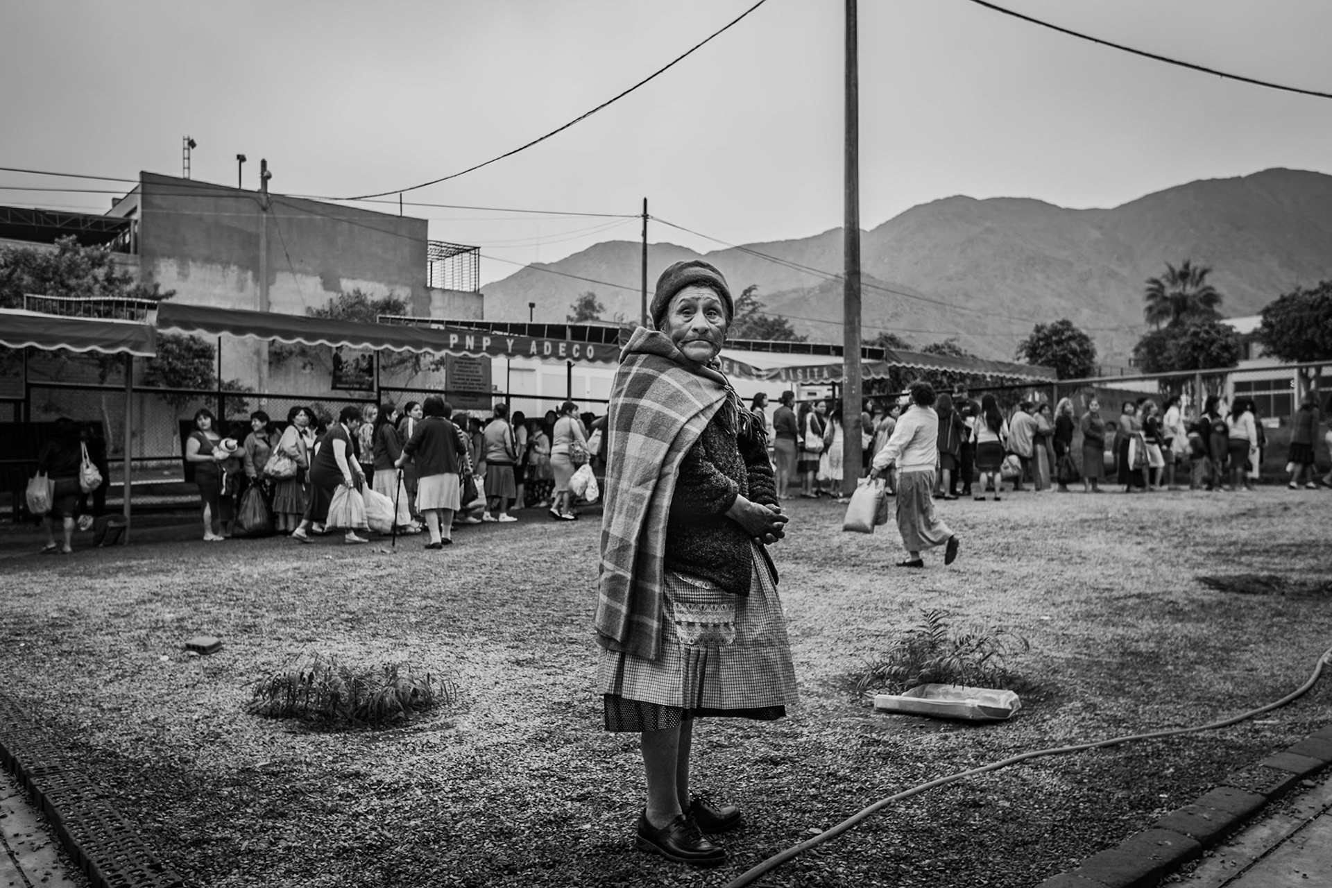 LURIGANCHO PRISON, SAN JUAN DE LURIGANCHO, LIMA, PERU: An elderly woman on the day of the women's visit.