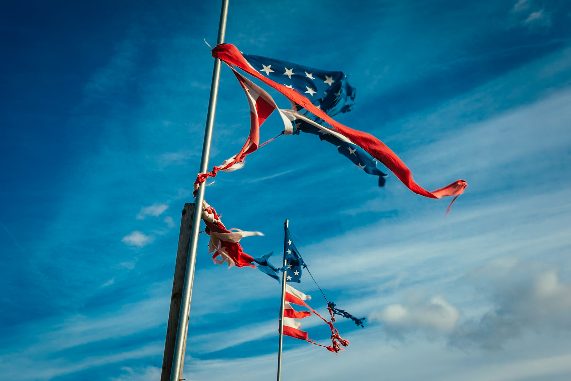 Old American Flag, Coney Island, Brooklyn, Kings County, New York, USA, 2011.