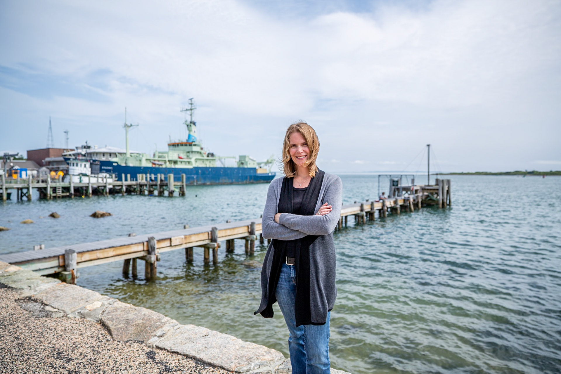 Julie Huber at Marine Biological Laboratory, Woods Hole, Massachusetts, USA, 2015.