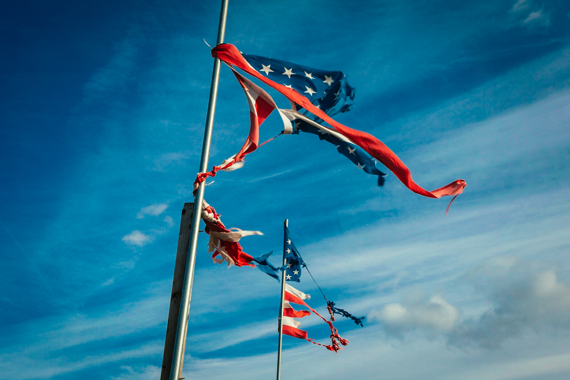 Old American Flag, Coney Island, Brooklyn, Kings County, New York, USA, 2011.
