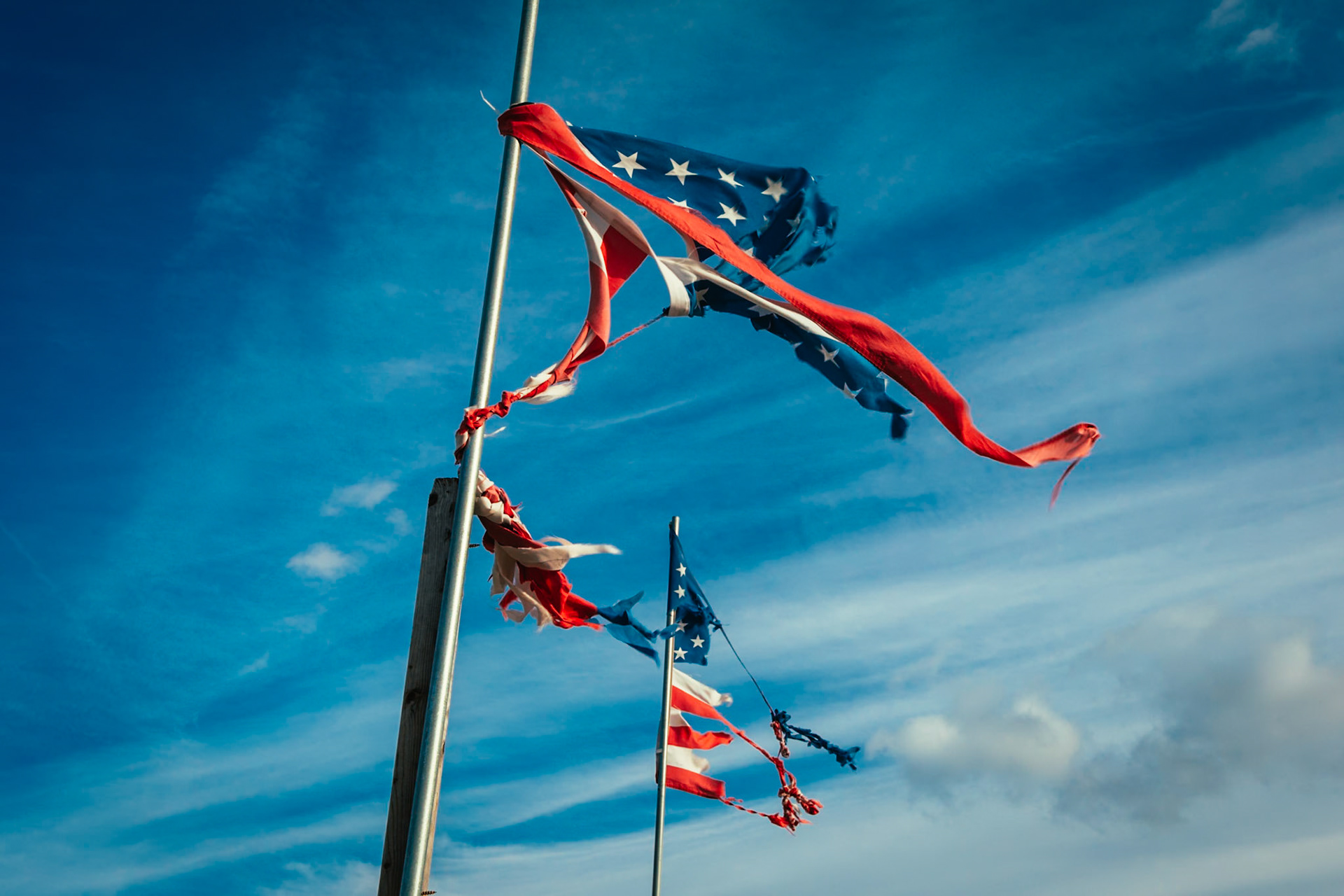 Old American Flag, Coney Island, Brooklyn, Kings County, New York, USA, 2011.