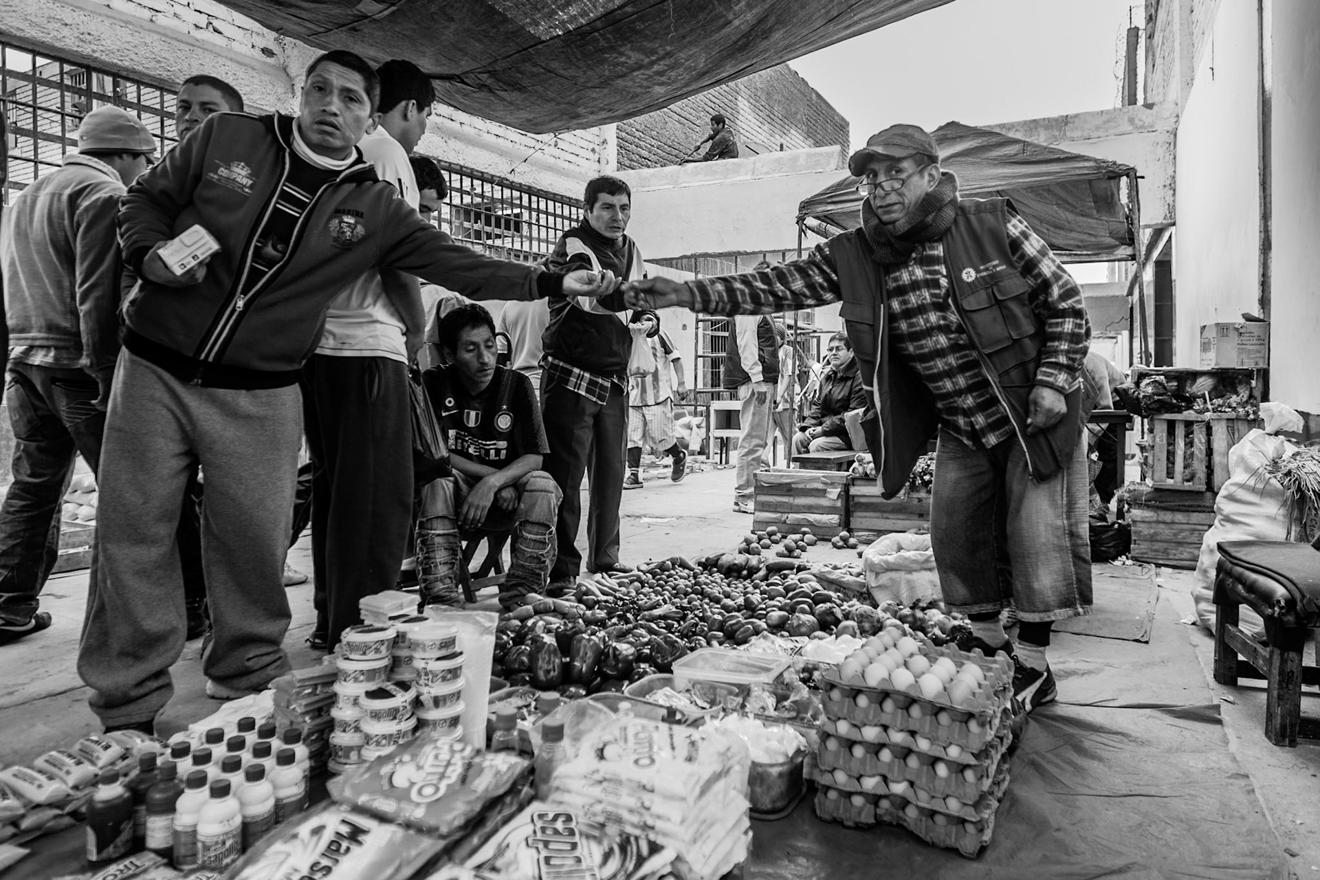 LURIGANCHO PRISON, SAN JUAN DE LURIGANCHO, LIMA, PERU: Sale of fruits, vegetables and products of first necessity in the Jirón de la Unión corridor.