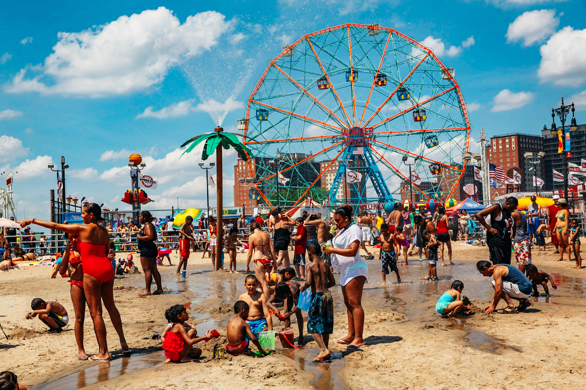 Summer sand games at Coney Island, Brooklyn, Kings County, New York, USA, 2011.
