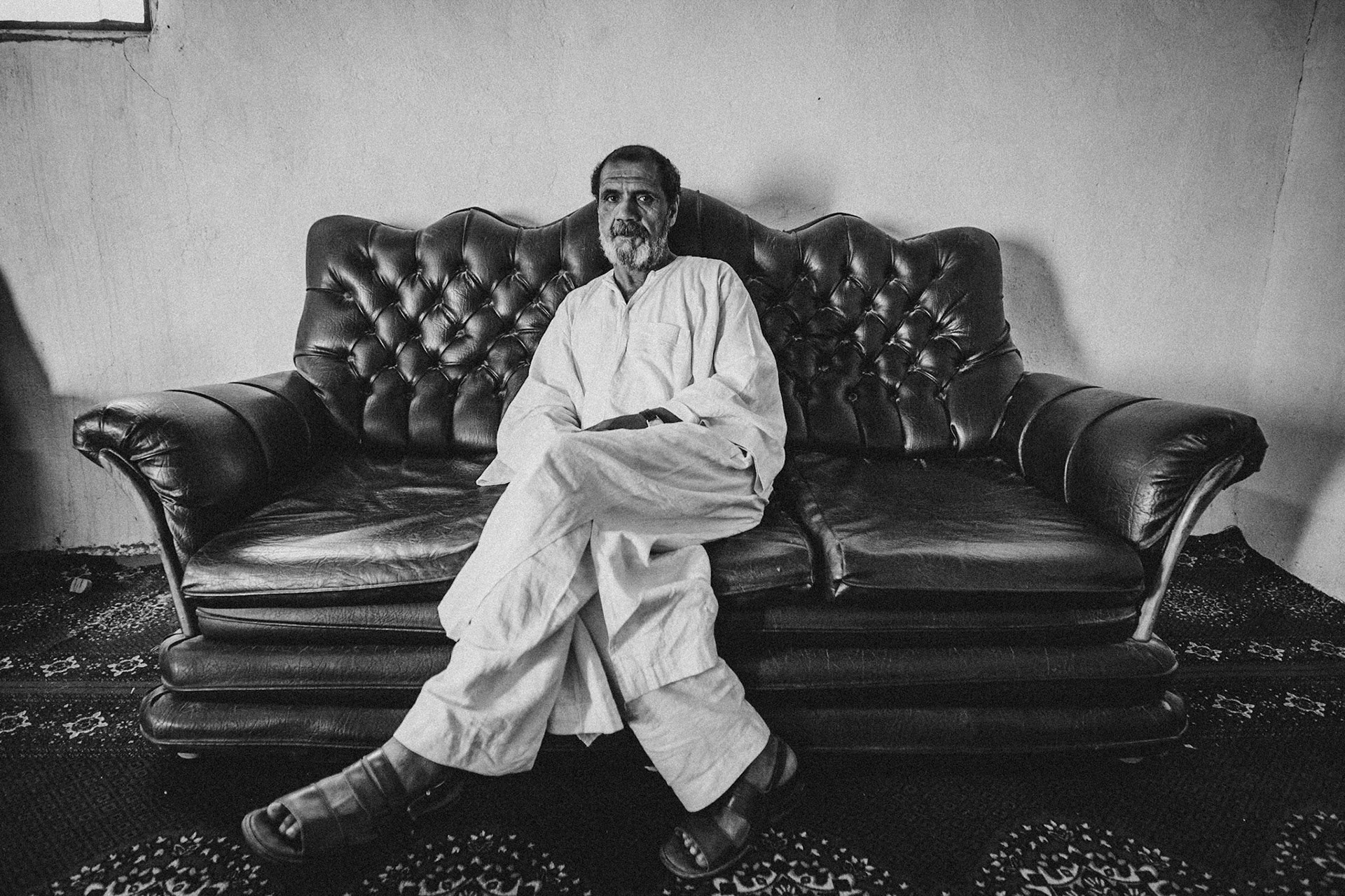 Dakhla refugee camp, Tindouf, Wilaya de Tindouf, Algerian Sahara, 2009: Mahfoud Ali Beiba Hammad Dueihi was a Sahrawi politician and co-founder of the Polisario Front, a national liberation movement that seeks self-determination for Western Sahara. From 1975 until his death, he lived in exile in the refugee camps of Tindouf, Algeria.