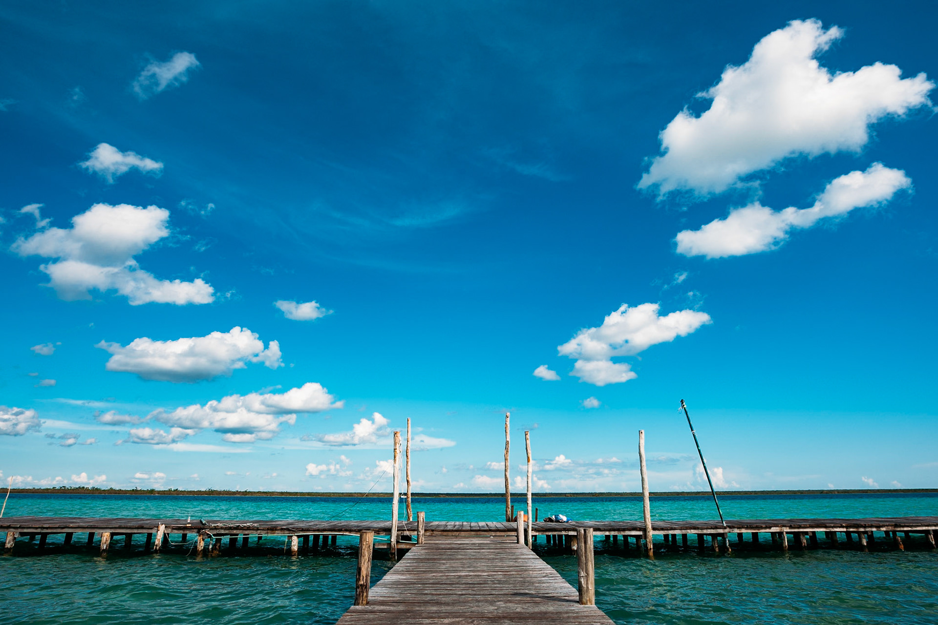 Lake Bacalar, Quintana Roo, Mexico, North America, America.