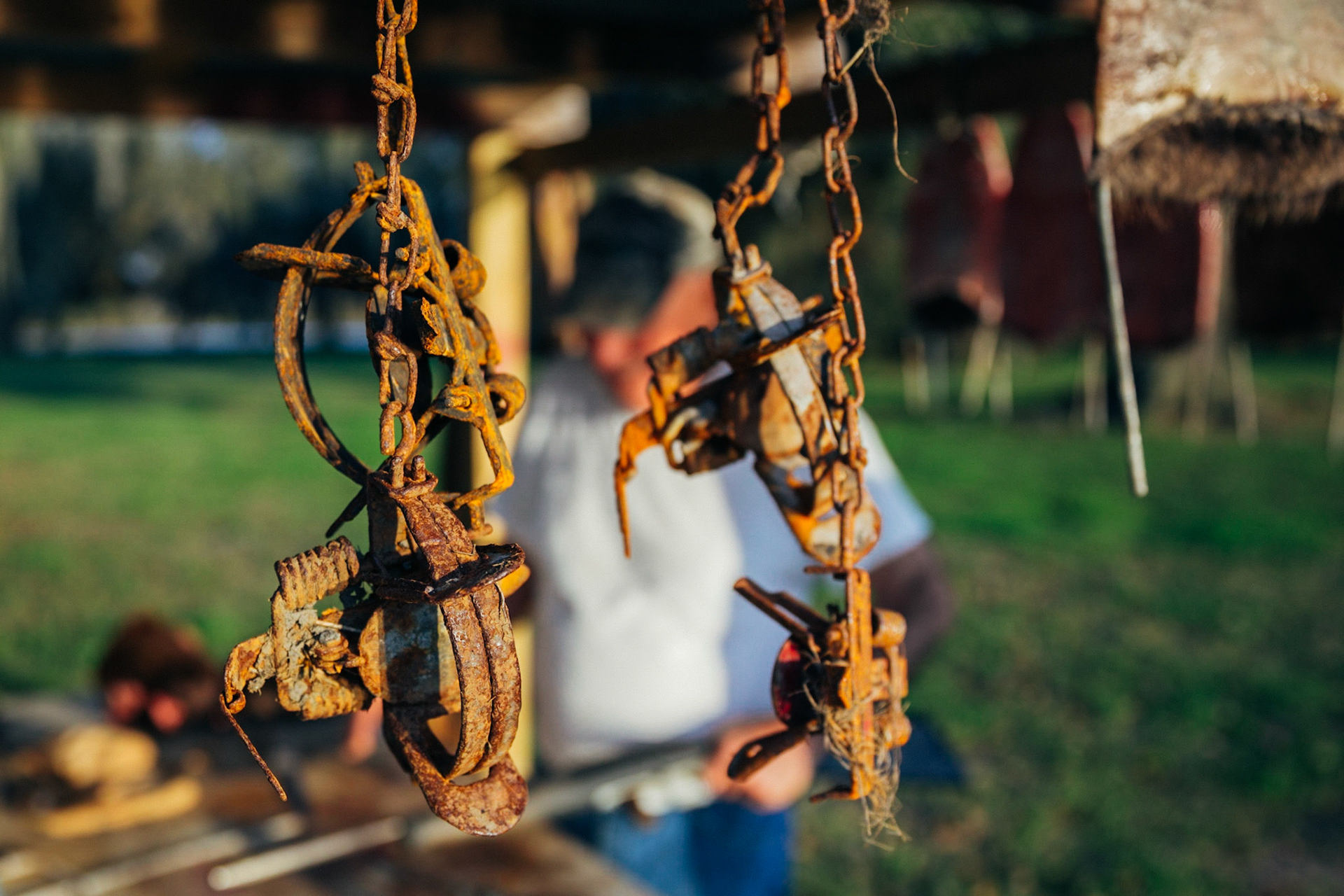 Traps for muskrats, Saint Bernard, Louisiana, USA, 2014. CISLANDERUS is the cultural project about the Descendants of Canary Islanders in the US. www.cislanderus.com | Researcher: Thenesoya V. Martín |  Photographer: Aníbal Martel.