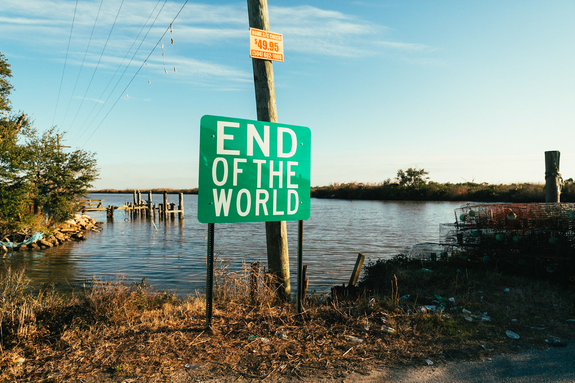 End of the World’s signal, Delacroix Highway, LA, USA, 2014.