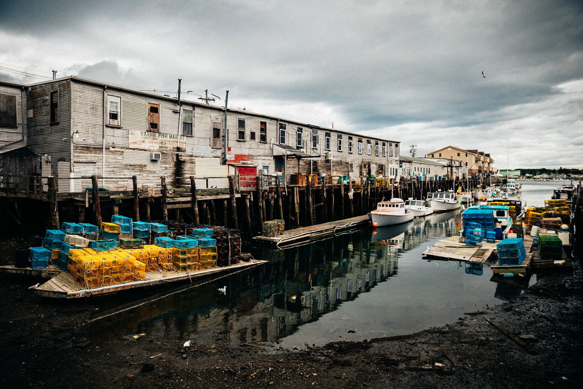 Waterfront and Pier, Portland, Maine, USA.