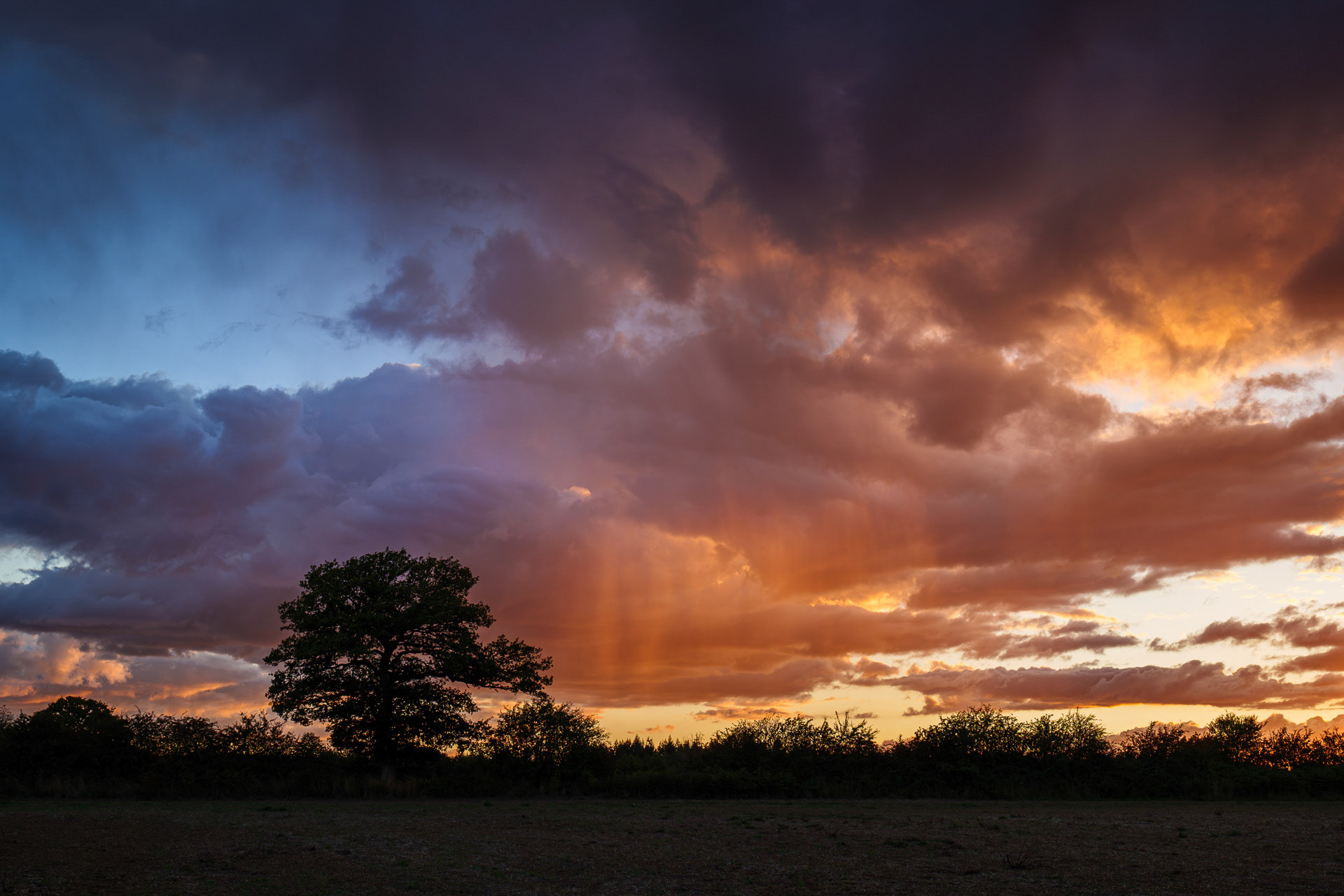 SUNSET ABOVE FOXHOLES