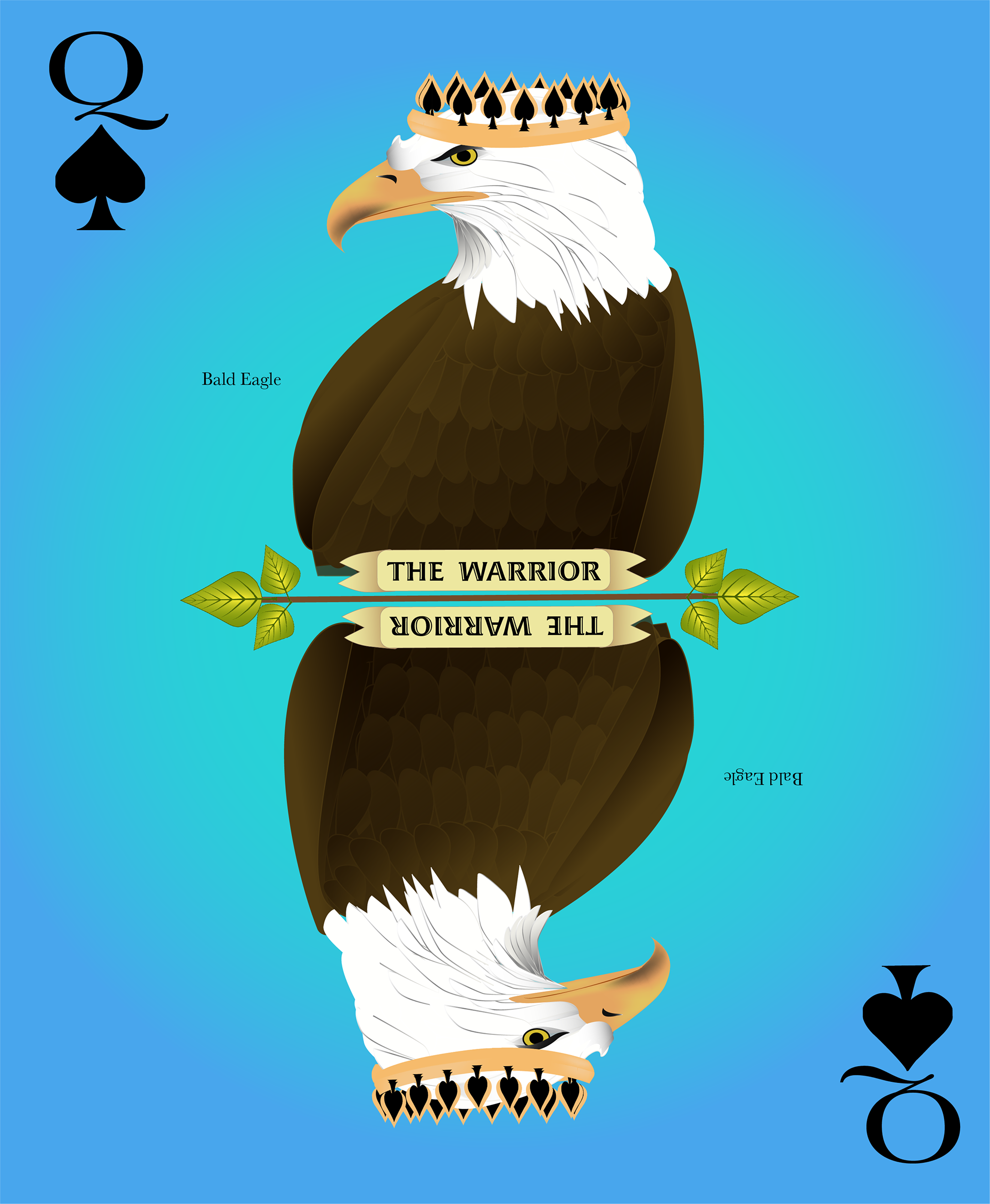 The Queen of Spades is an Eagle. 