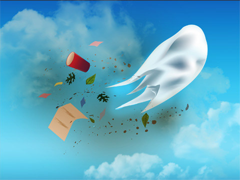 Forecast: "The Case of the Haunted Plastic Bag" illustration.