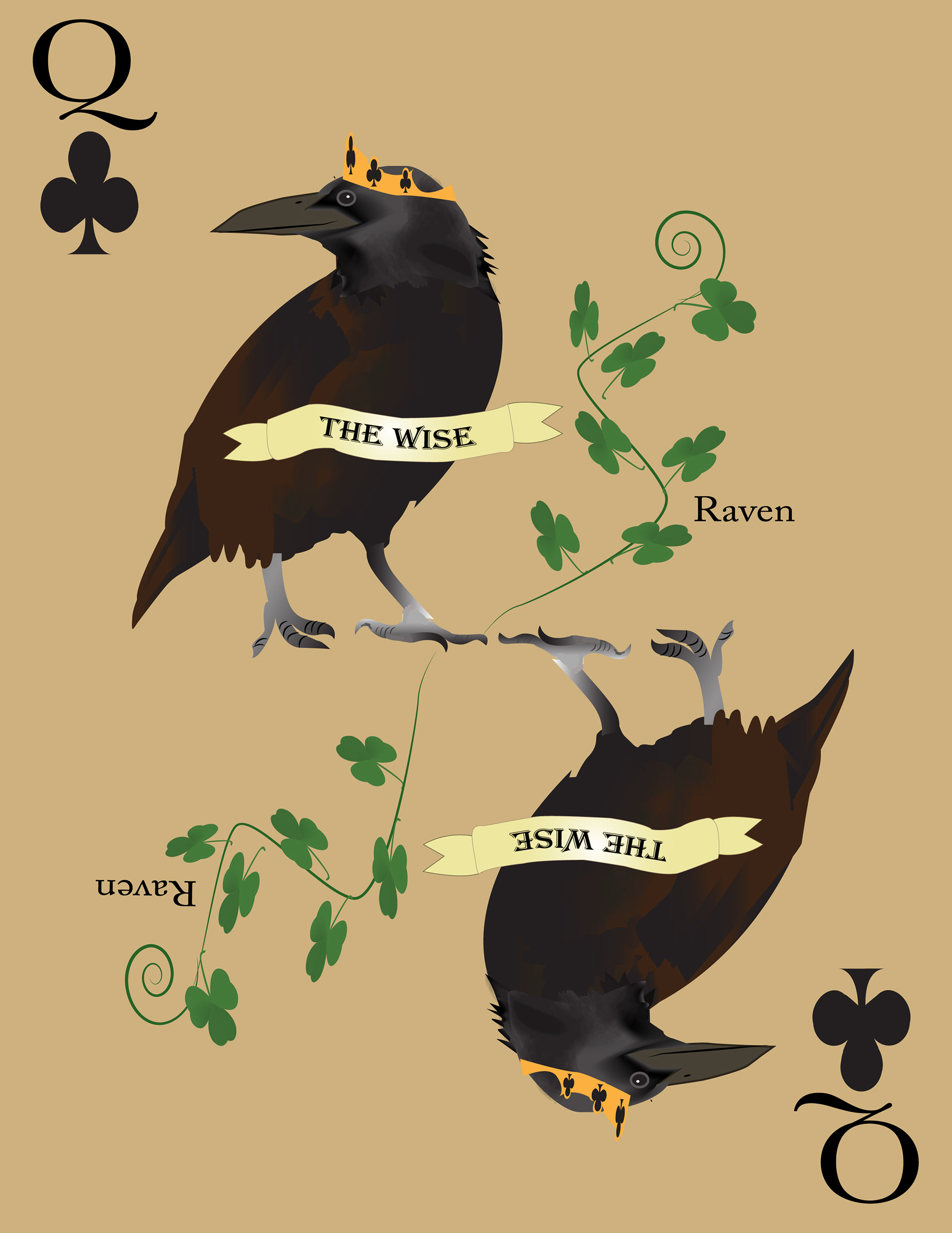 The Queen of Spades is a Raven.
