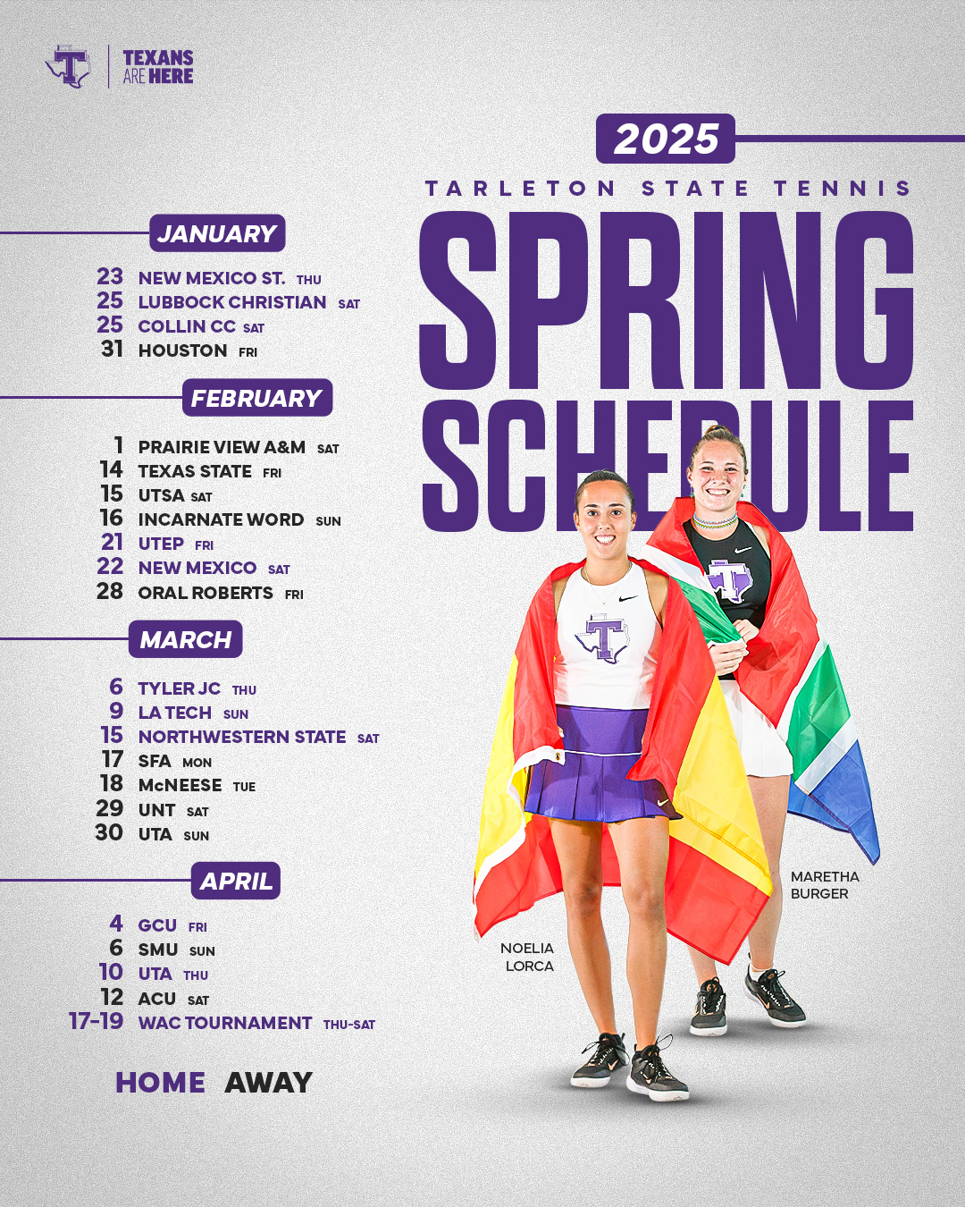 Spring Schedule