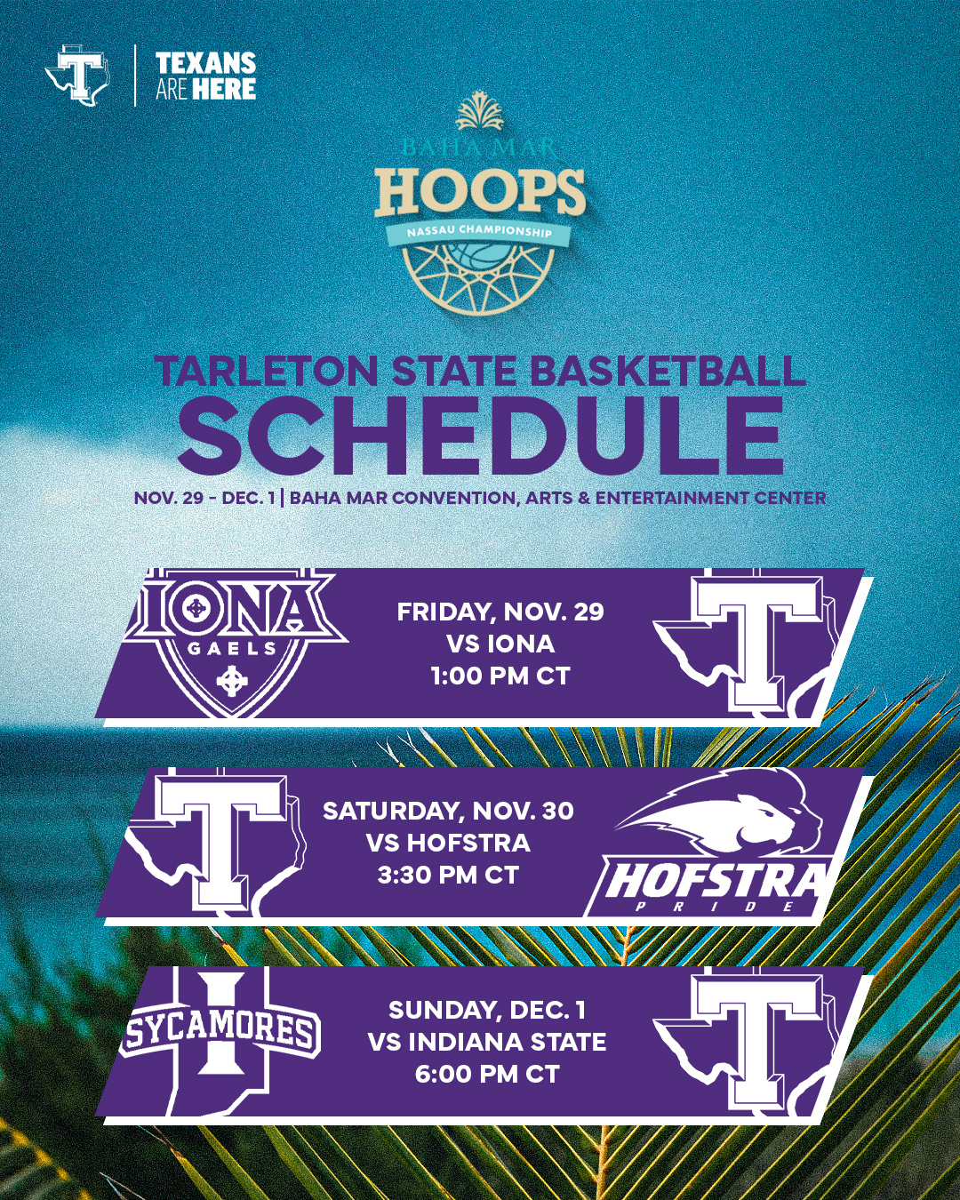 Bahamas Tournament Schedule