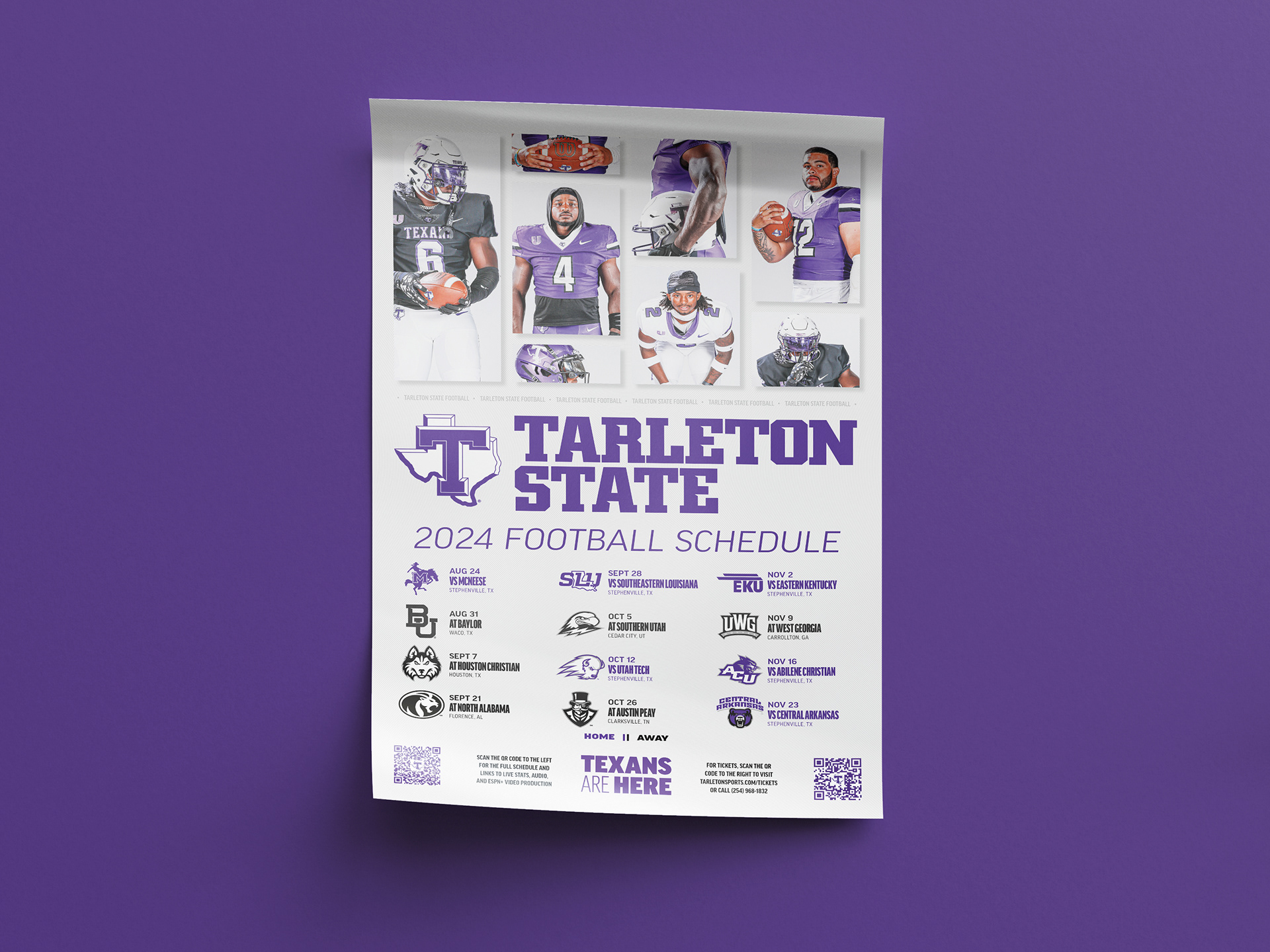 Football Schedule Poster