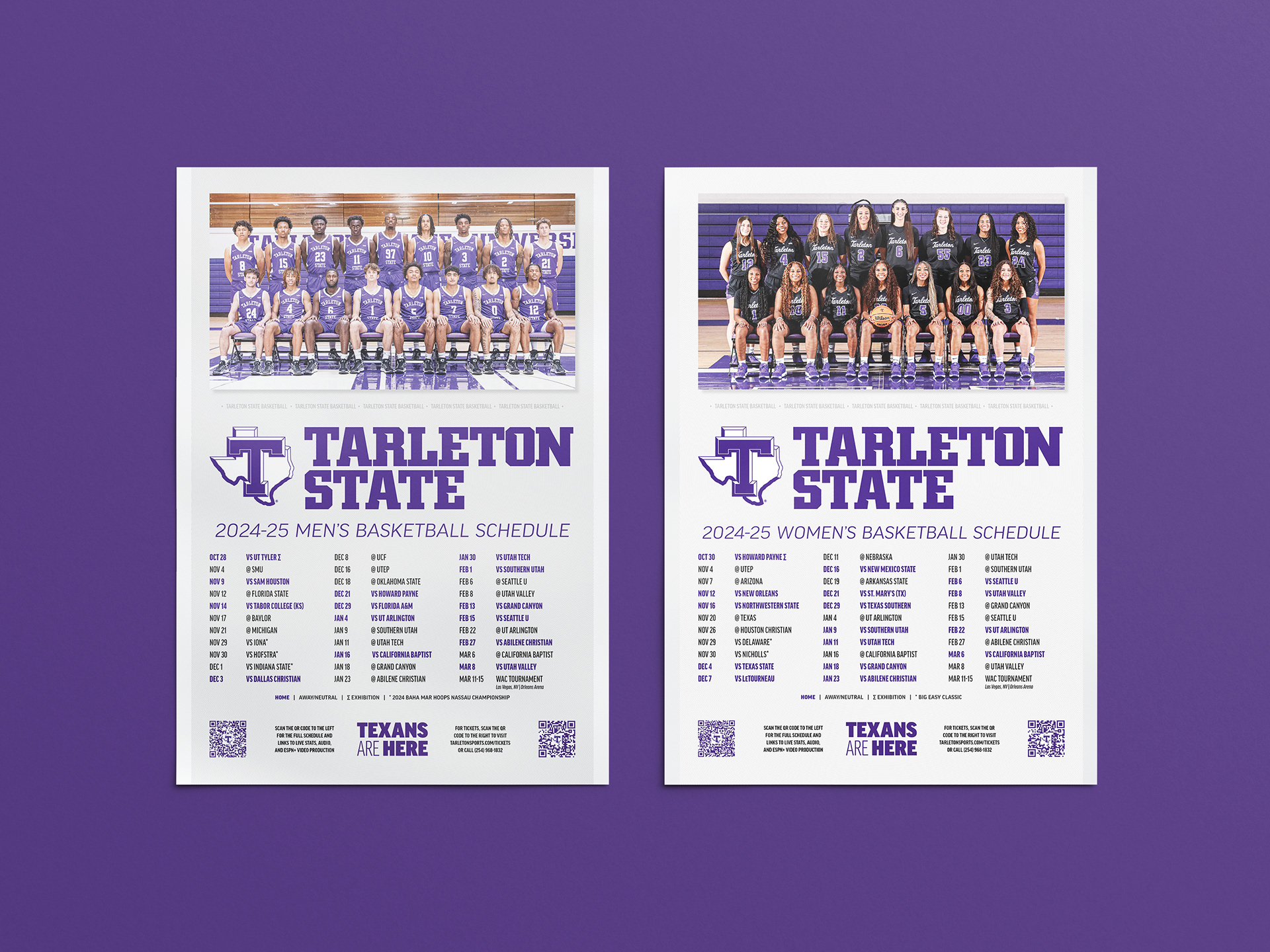 Men's & Women's Basketball Schedule Poster