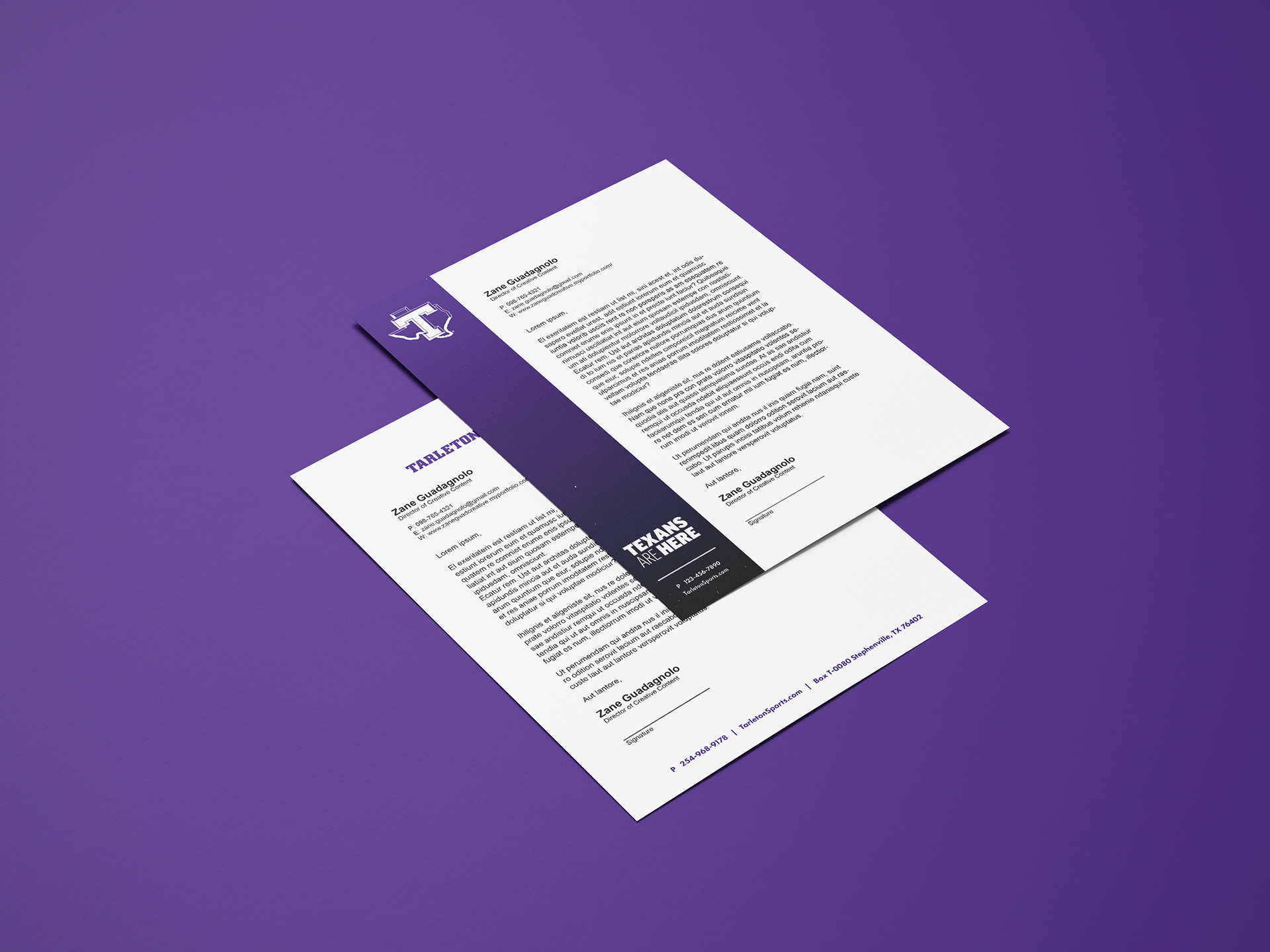 Athletics Letterhead 1 & 2