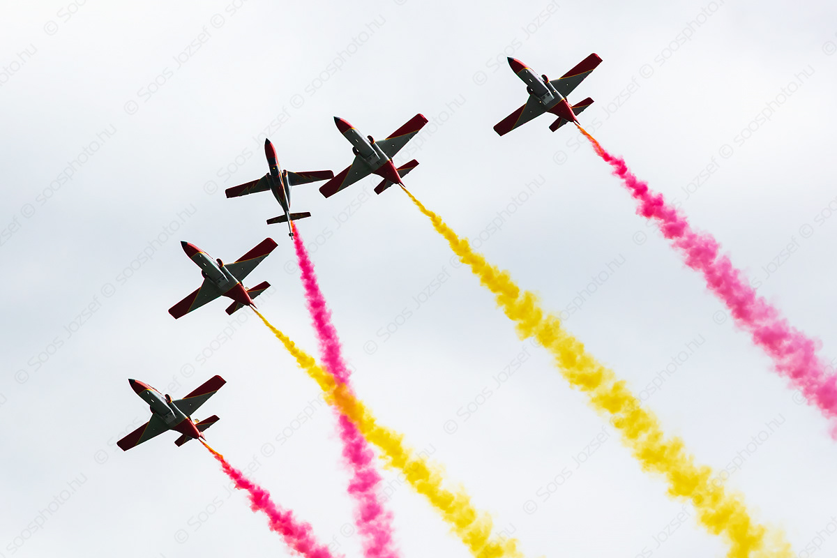 Patrulla Aguila aerobatic team in spanish colors
