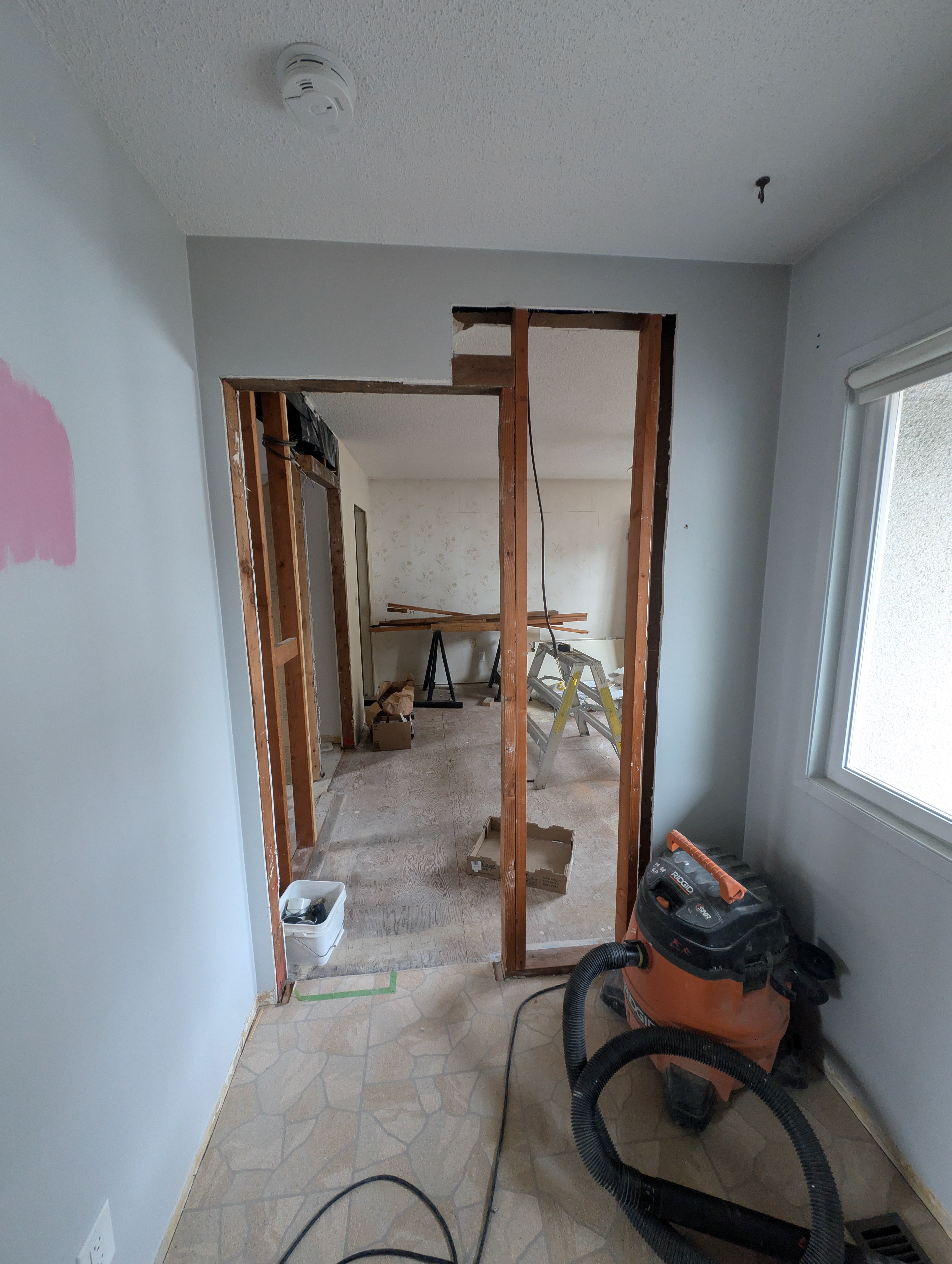 Opening the wall to change the layout