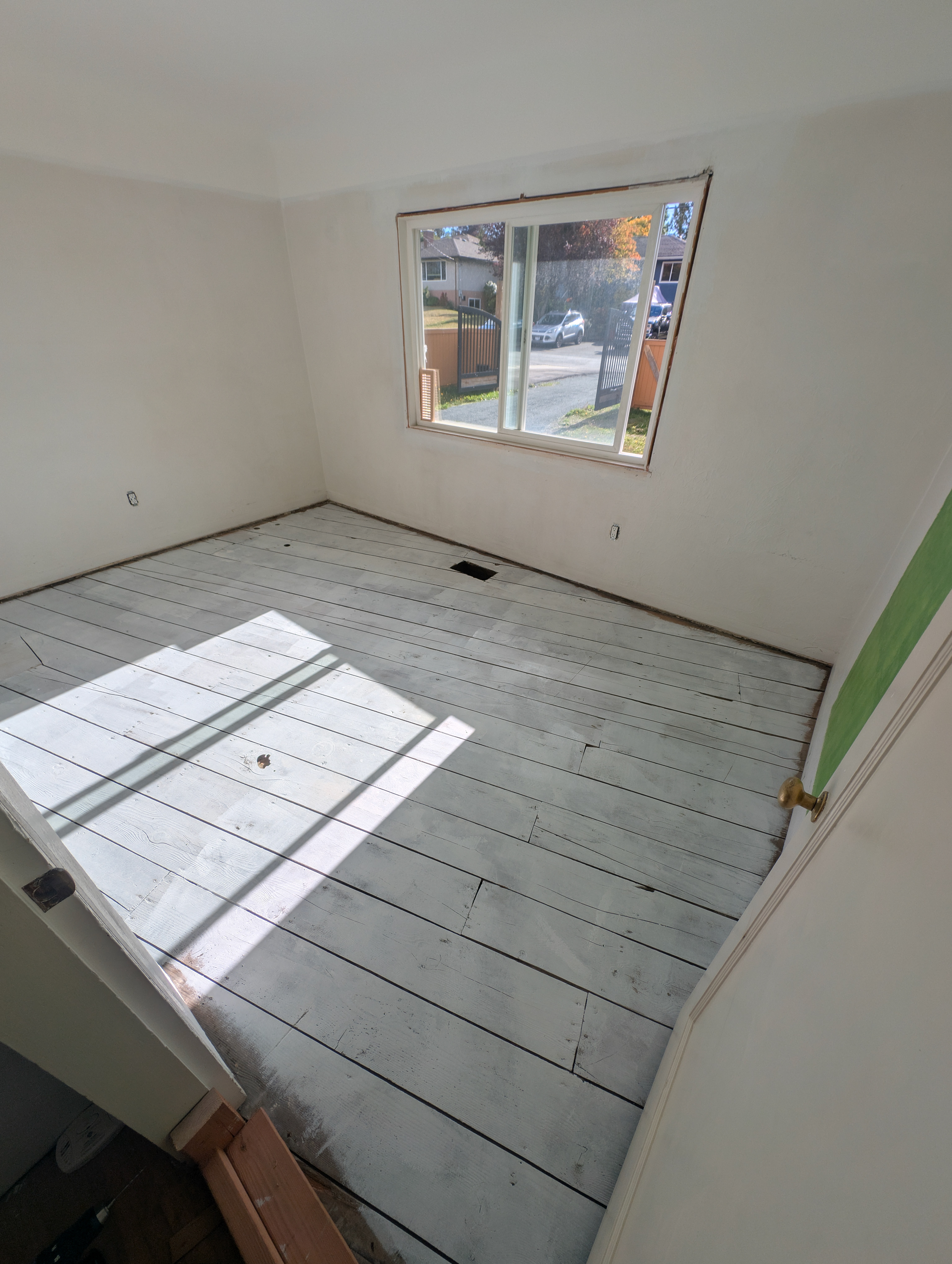 priming the subfloor because it still smells like cat pee