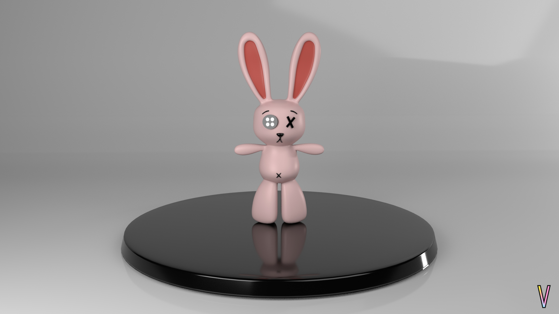 Bunny modeled off of reference art in Maya
