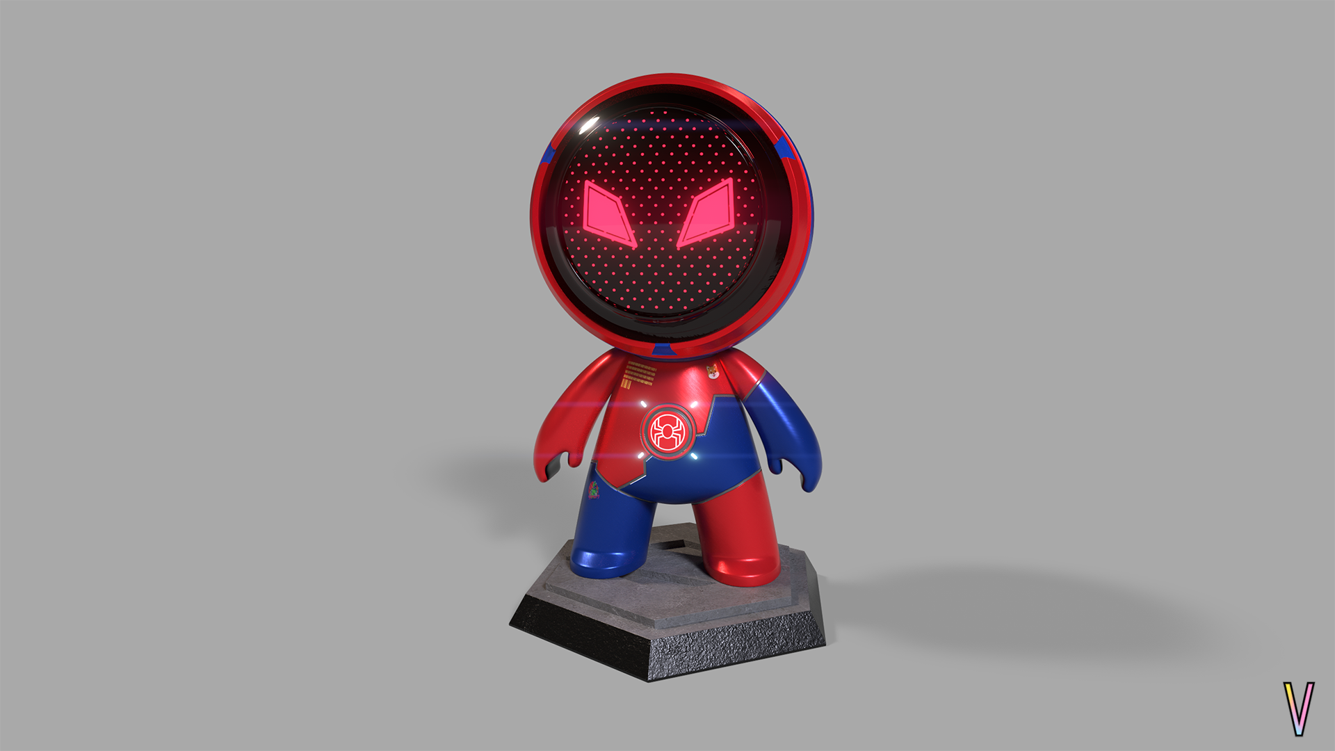 Meet Mat textured to look like Spider Bot in Substance Painter