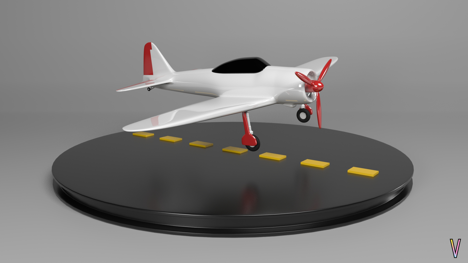 Plane modeled off of Mitsubishi A6M Zero blueprints in Maya