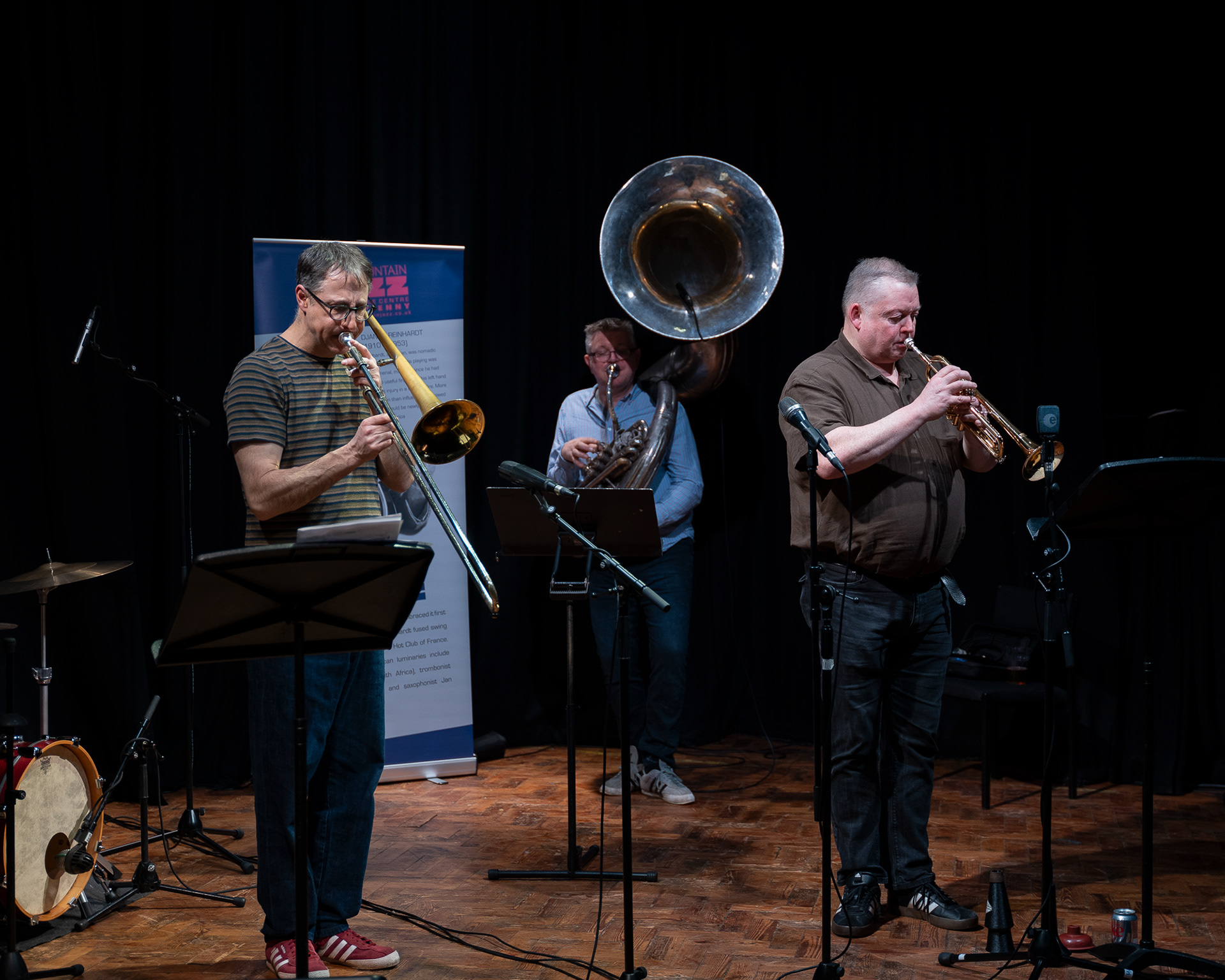 Brass Band Bychan performing live at Black Mountain Jazz Club quartet set March 2026