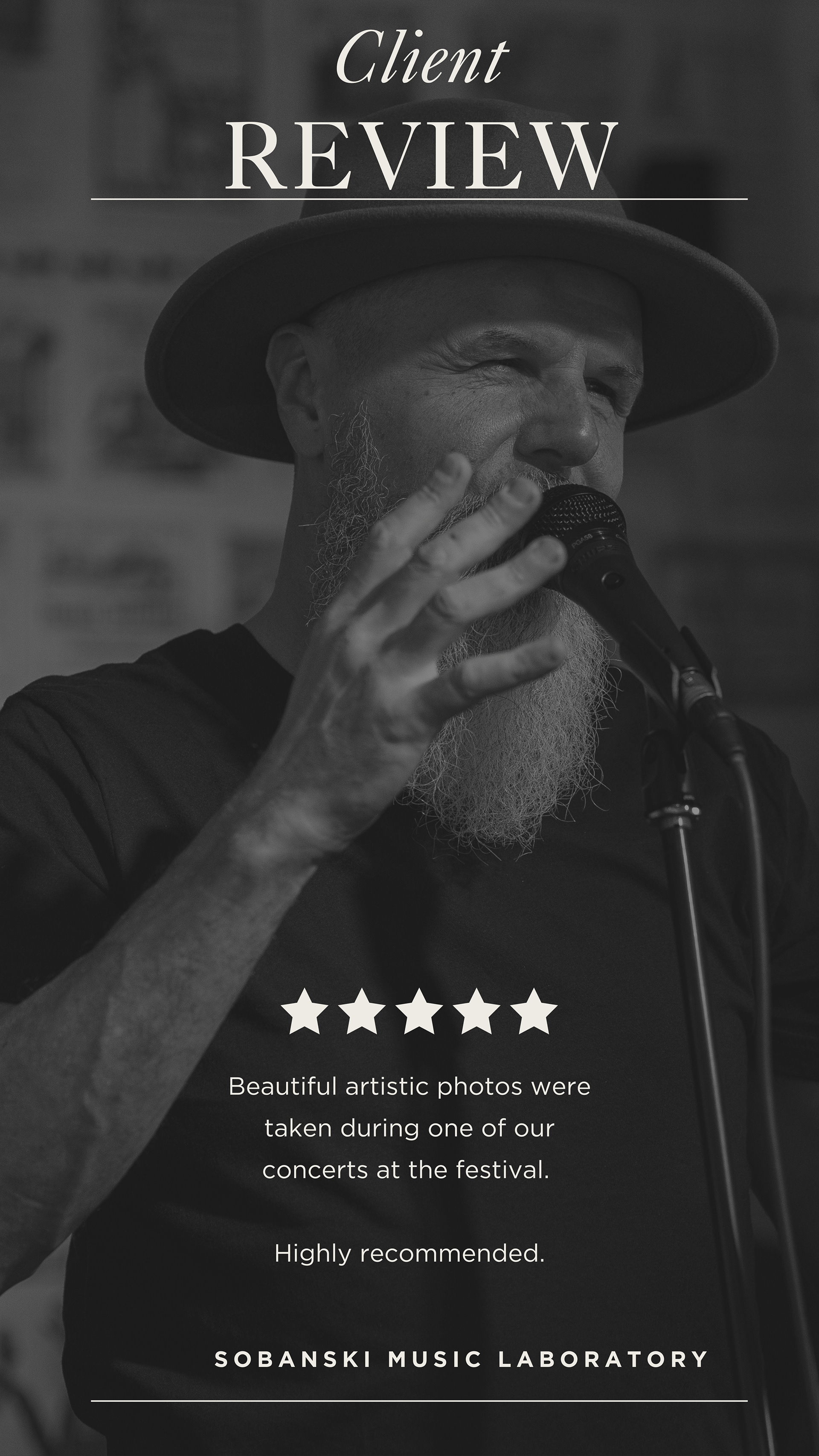 Mariusz Sobanski musician testimonial