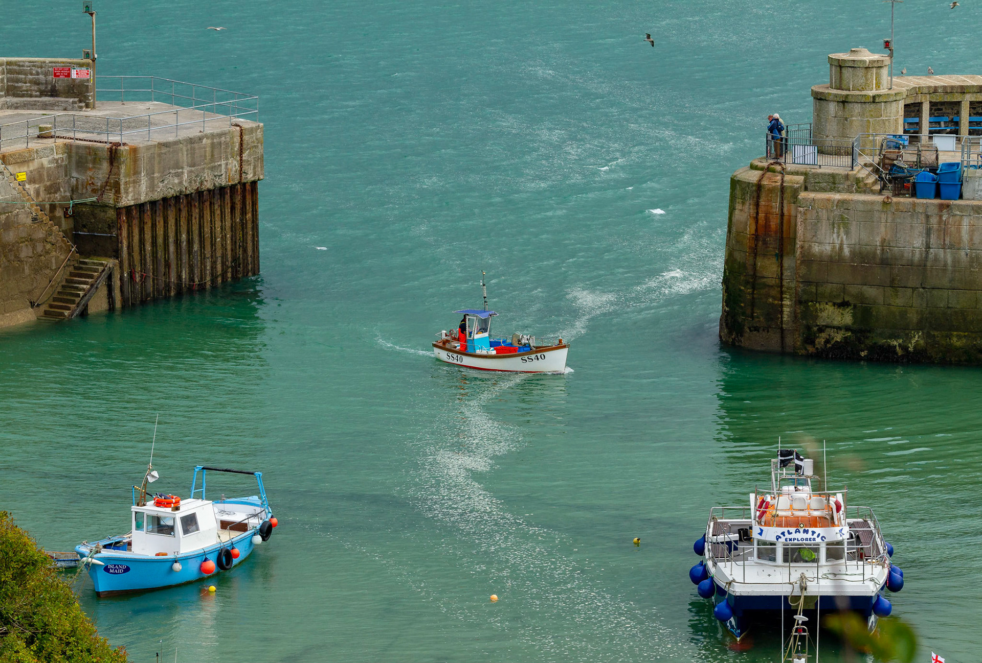 Newquay harbor.