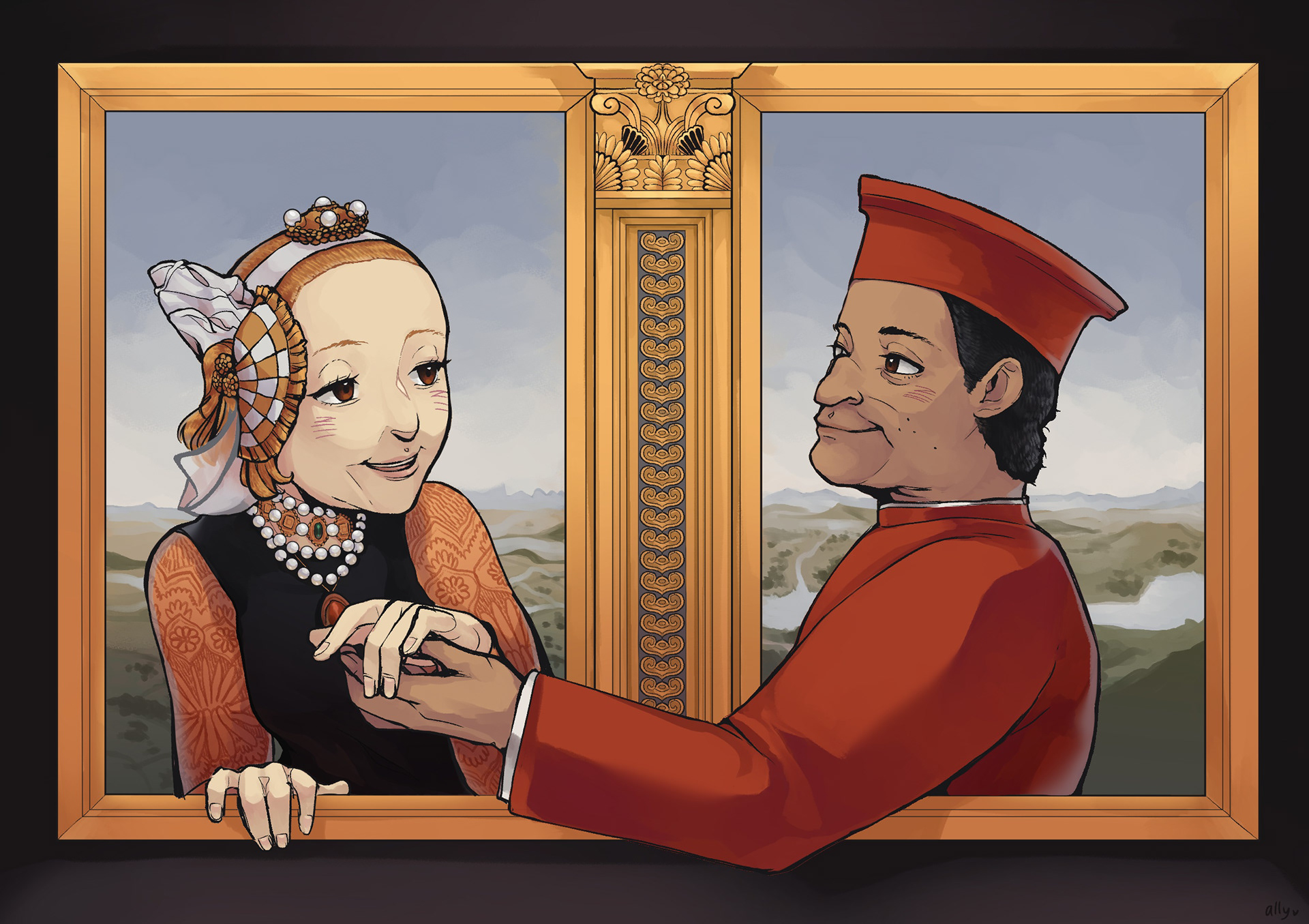 "REBOOT:  Diptych of Federico da Montefeltro and Battista Sforza" — 2023