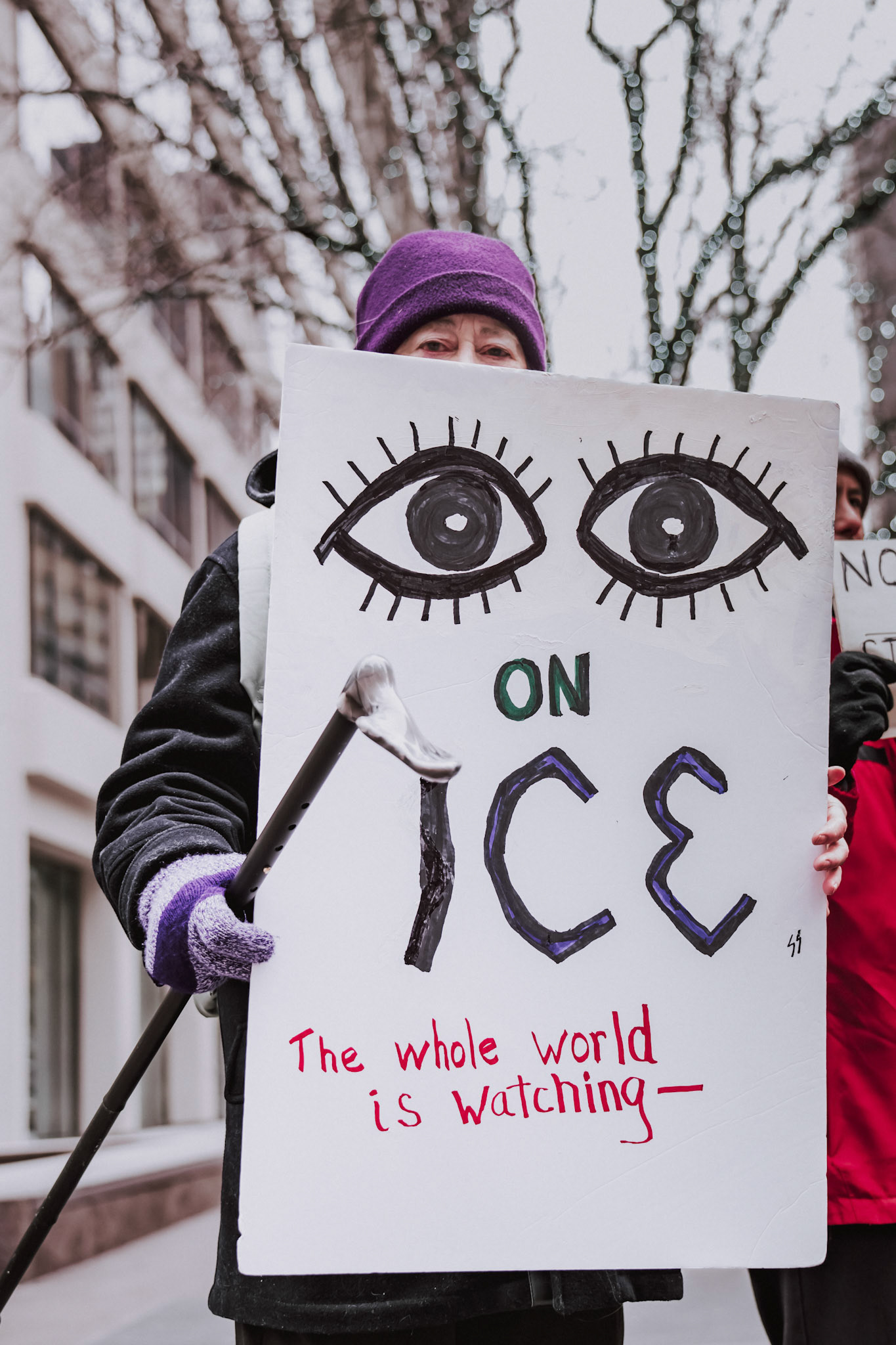 Moments taken during the protest against ICE at the Super Bowl; taken on Tuesday, February 3 at