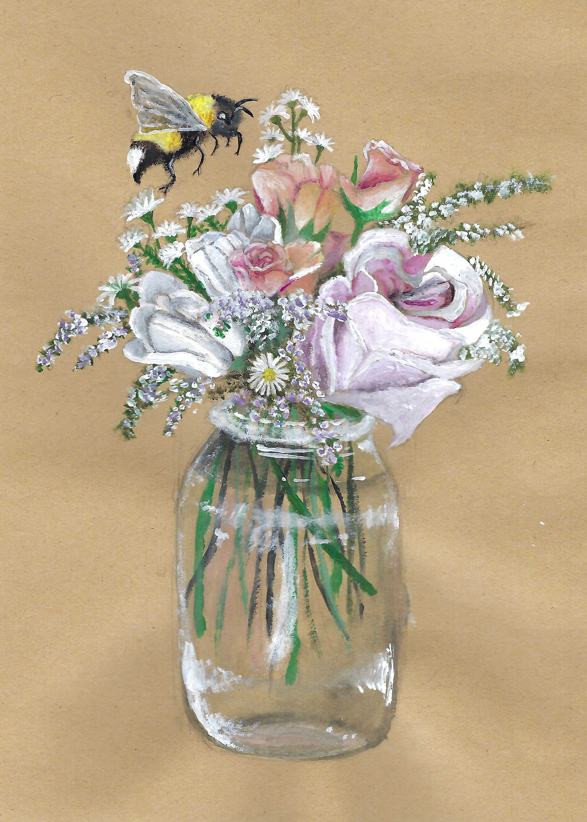 Acryl auf Packpapier