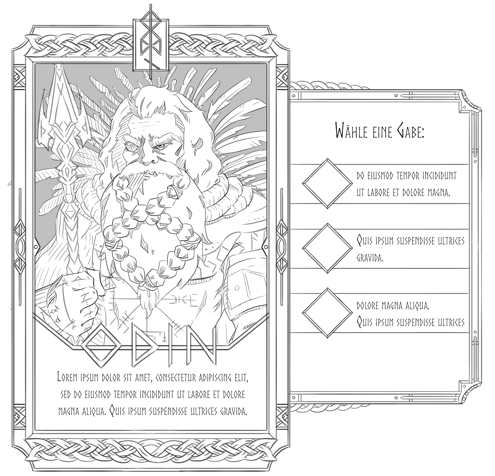 ODIN Kartendesign Skizze ,,Jugend" - Josephine Wischert Portfolio