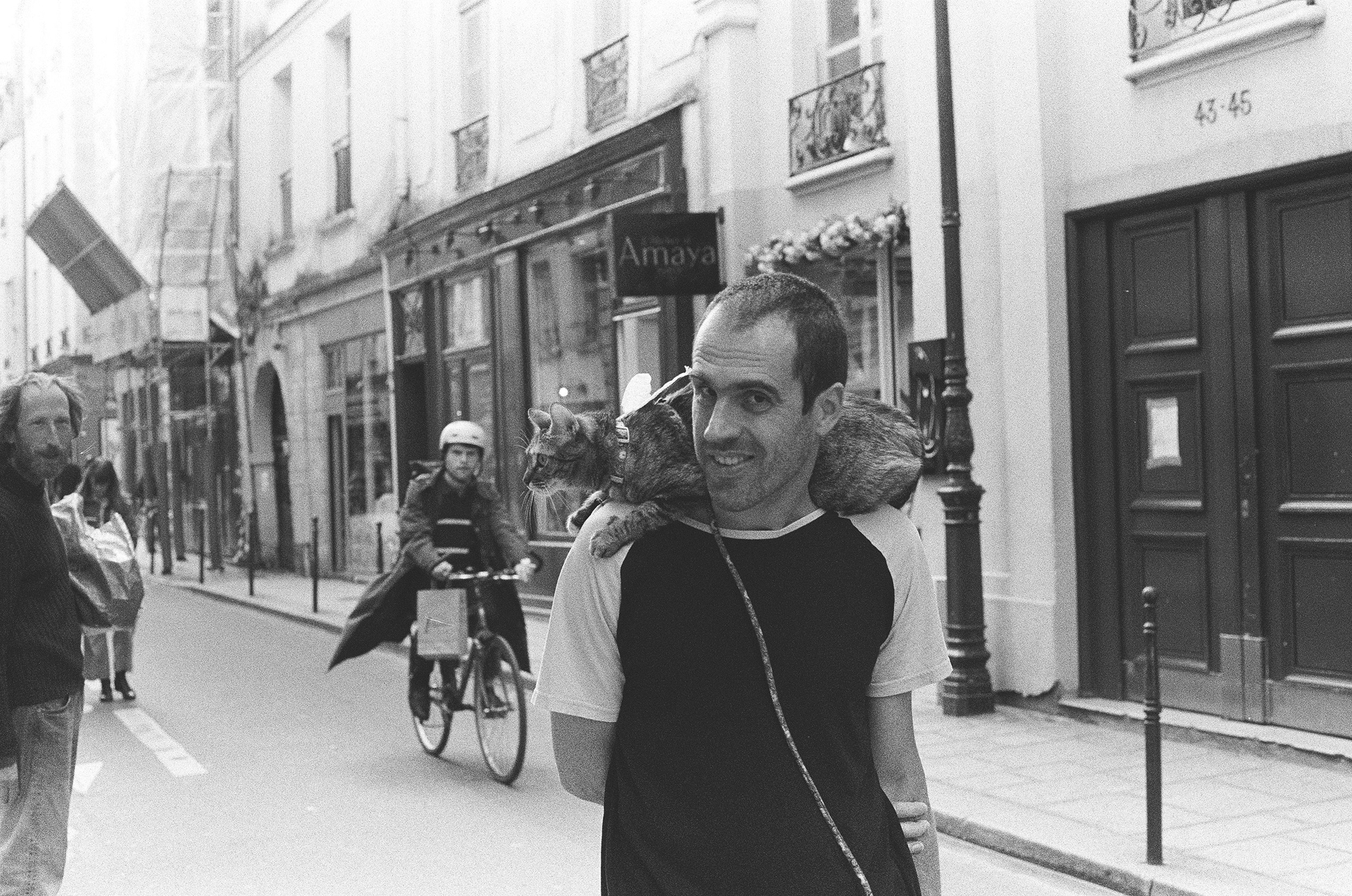 Paris Man and his cat