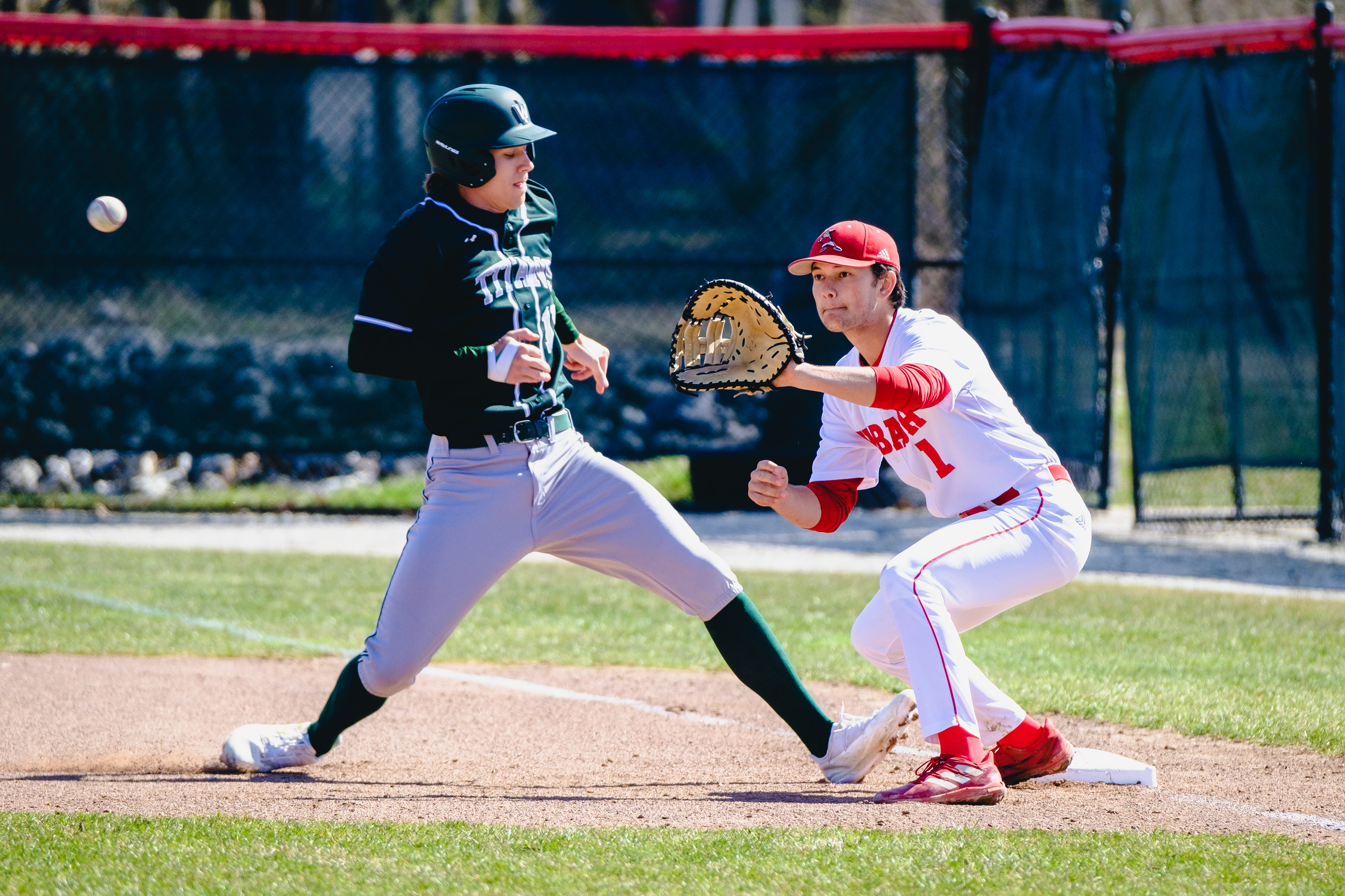 CRAWFORDSVILLE, IN - March 26, 2023 - Infielder Alex Washlock #1 The Wabash Little Giants during the game between the Illinois Wesleyan Titans and the Wabash Little Giants at the Goodrich Ballpark in Crawfordsville, IN.