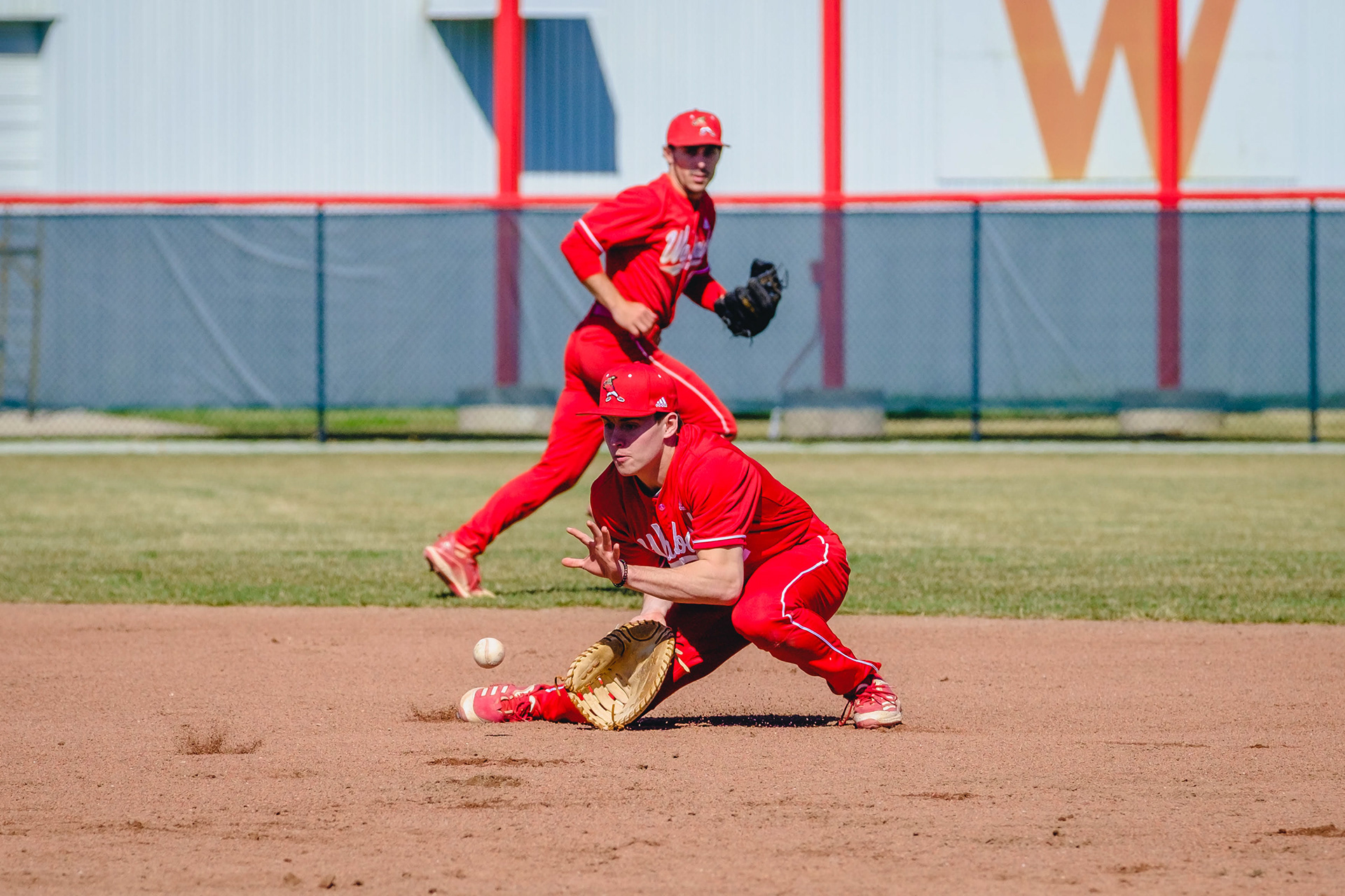 CRAWFORDSVILLE, IN - March 20, 2022 - Infielder Nick Logan #2 The Wabash Little Giants during the game between the Hanover Panthers and the Wabash Little Giants at the Goodrich Ballpark in Crawfordsville, IN.