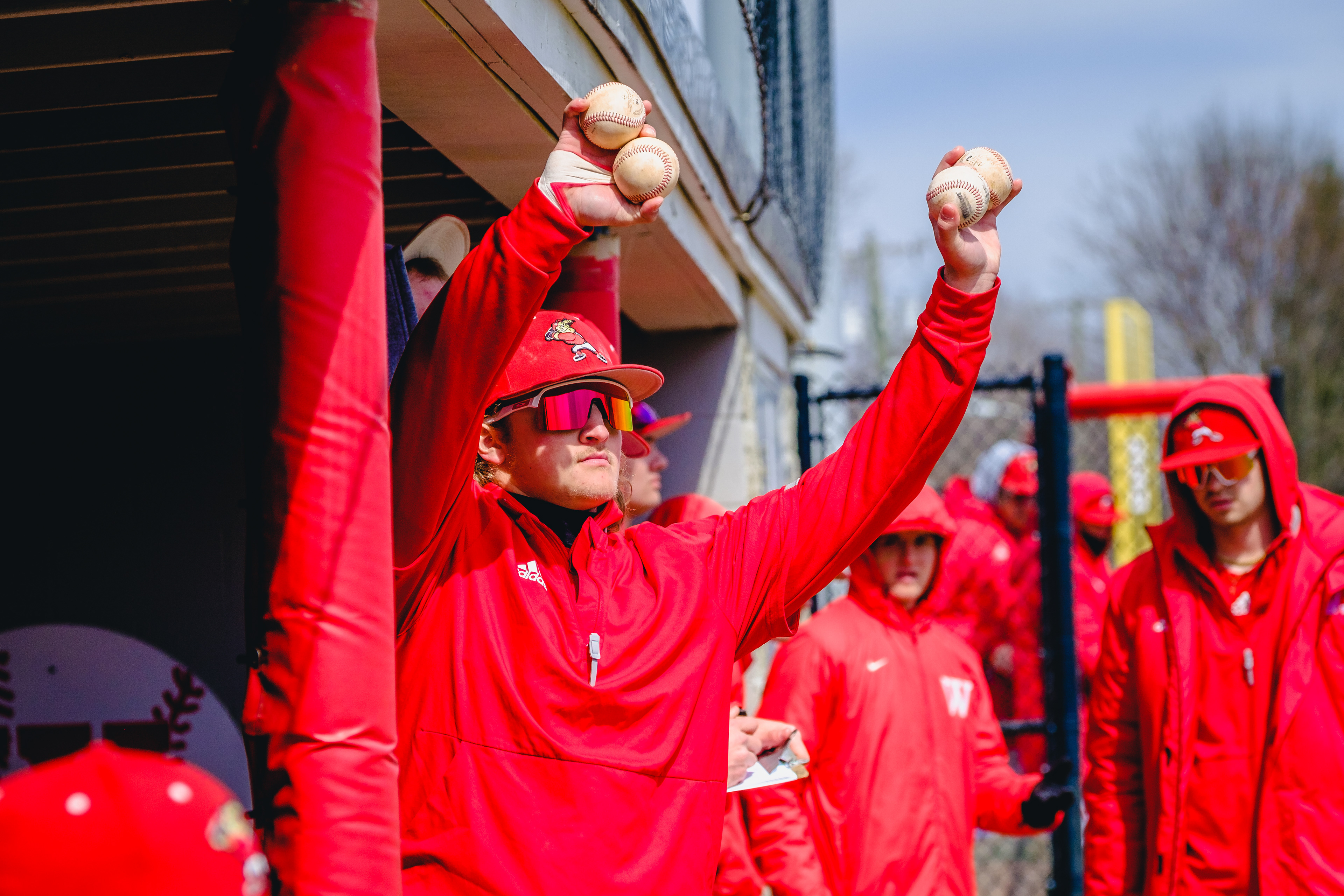 CRAWFORDSVILLE, IN - April 02, 2022 - The Wabash Little Giants during the game between the Allegheny Gators and the Wabash Little Giants at the Goodrich Ballpark in Crawfordsville, IN.