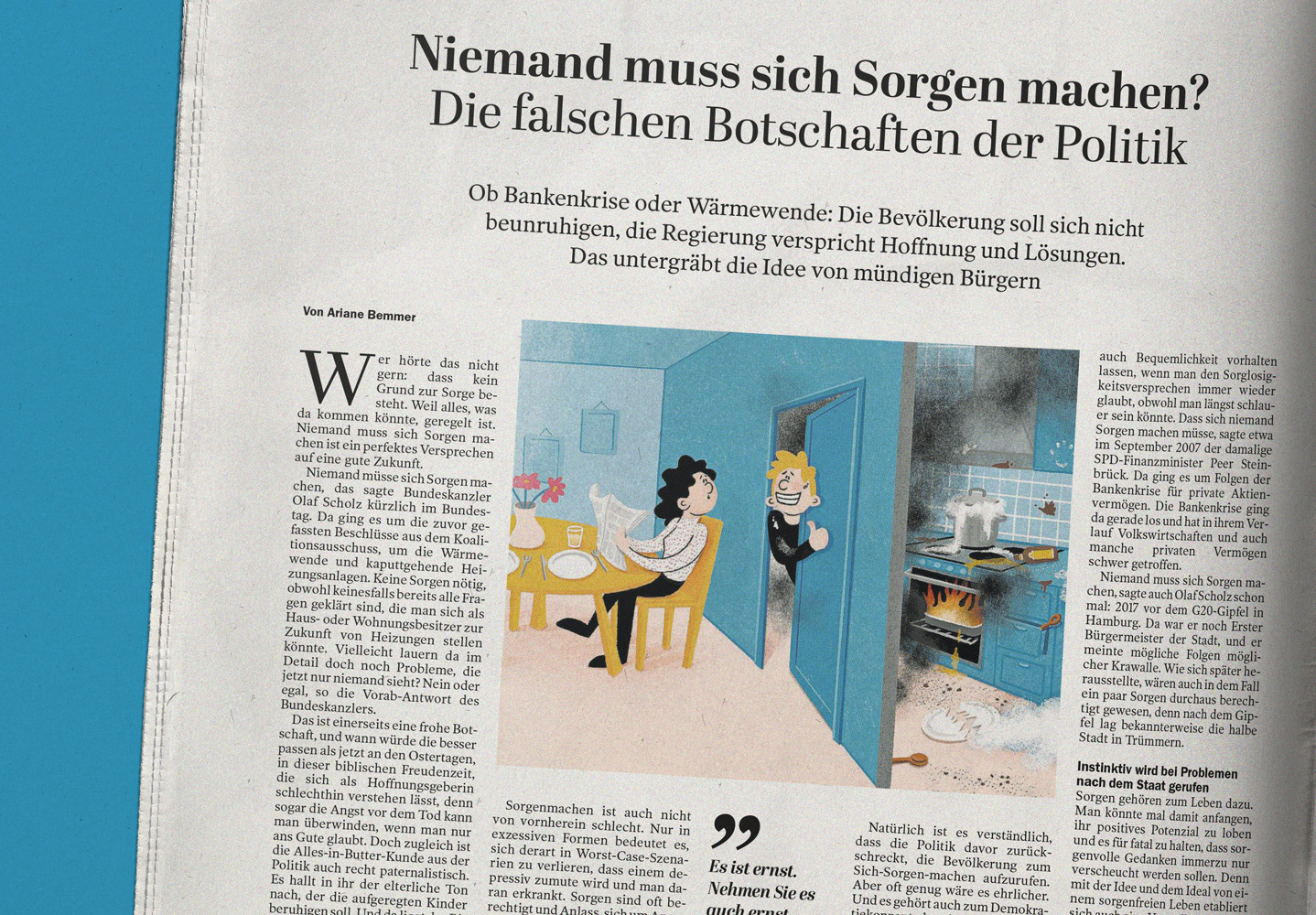 Debattenseite im Tagesspiegel vom 09.04.2023