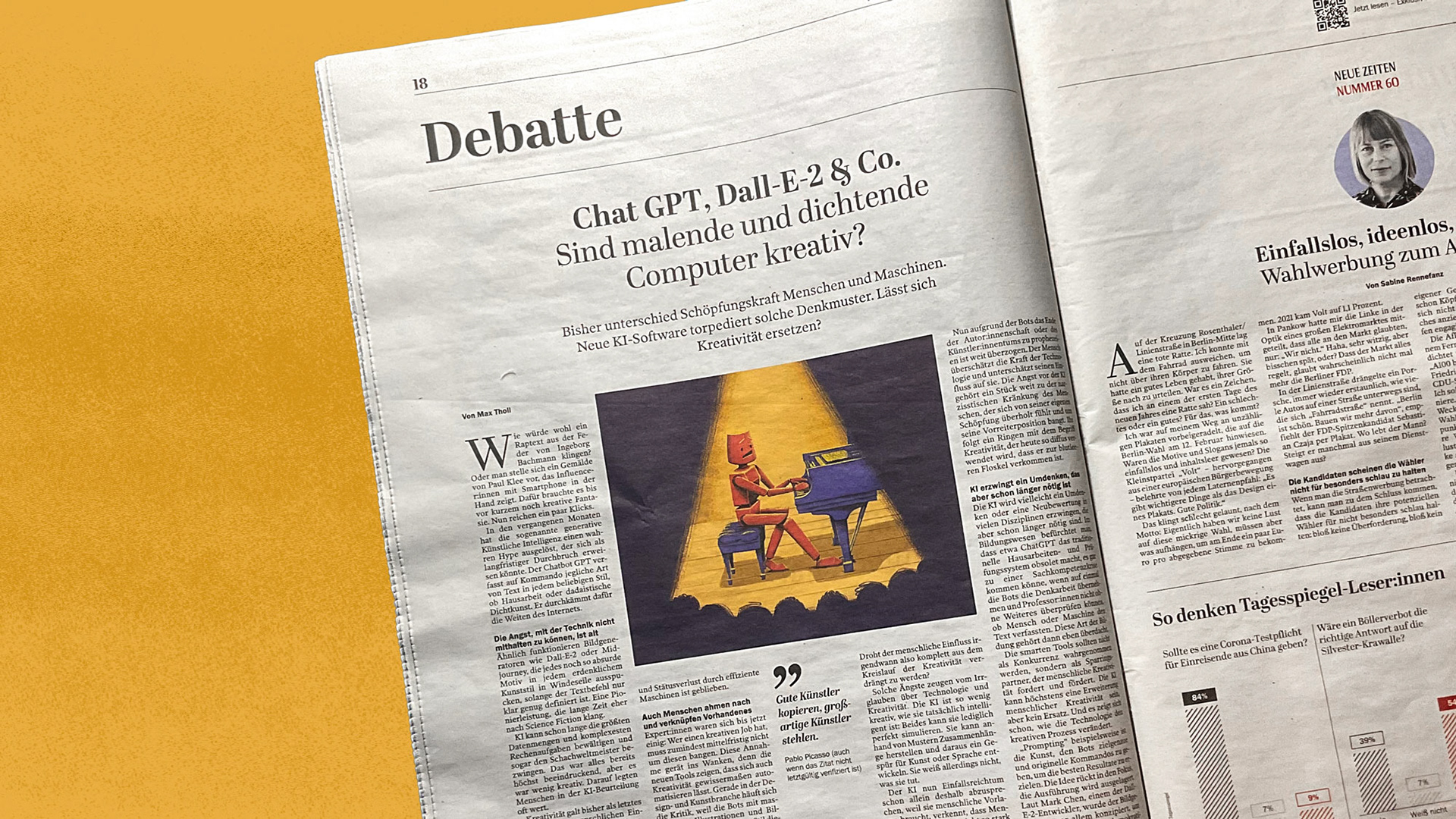 Debattenseite im Tagesspiegel vom 08.01.2023