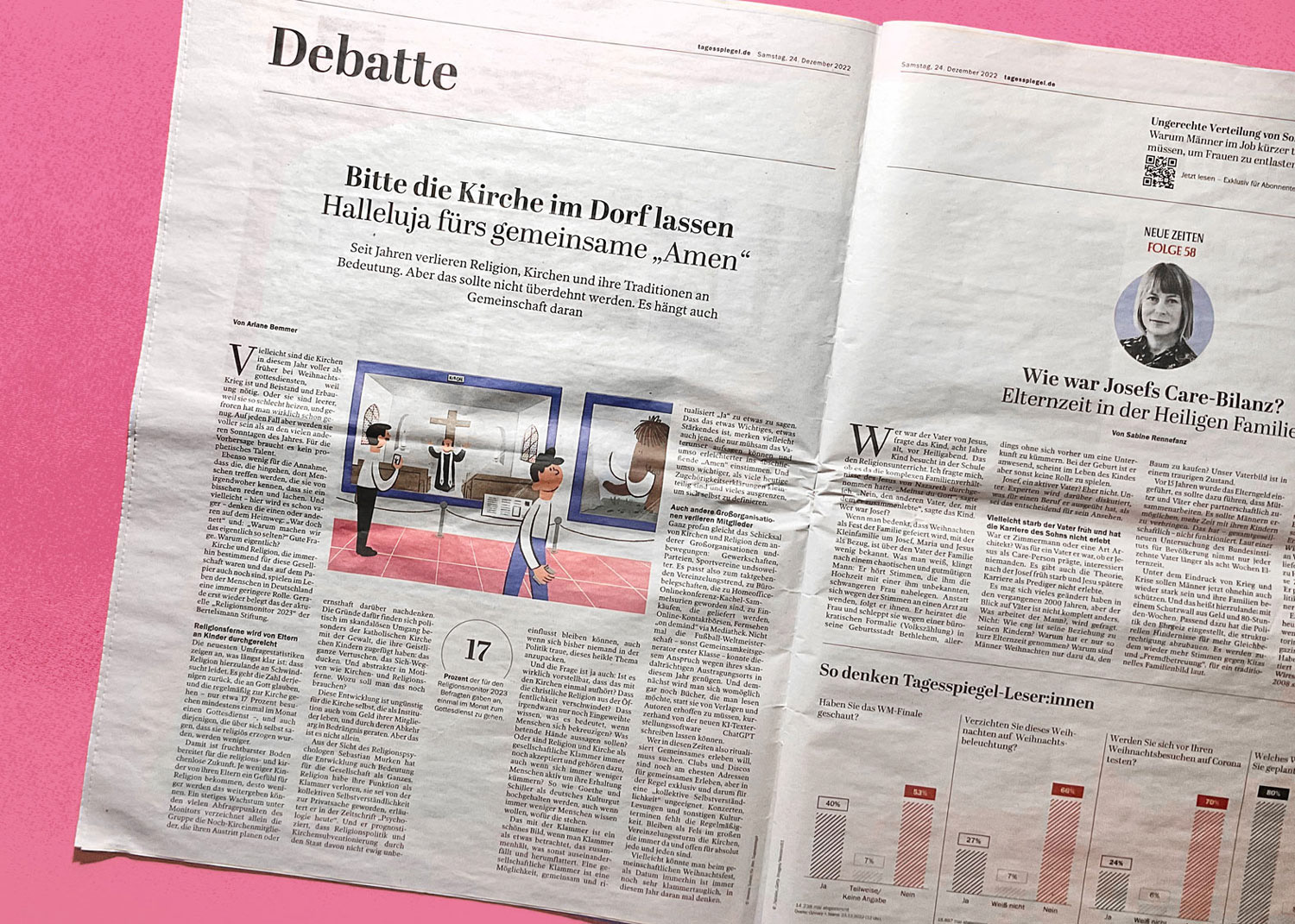 Debattenseite im Tagesspiegel vom 26.12.2022