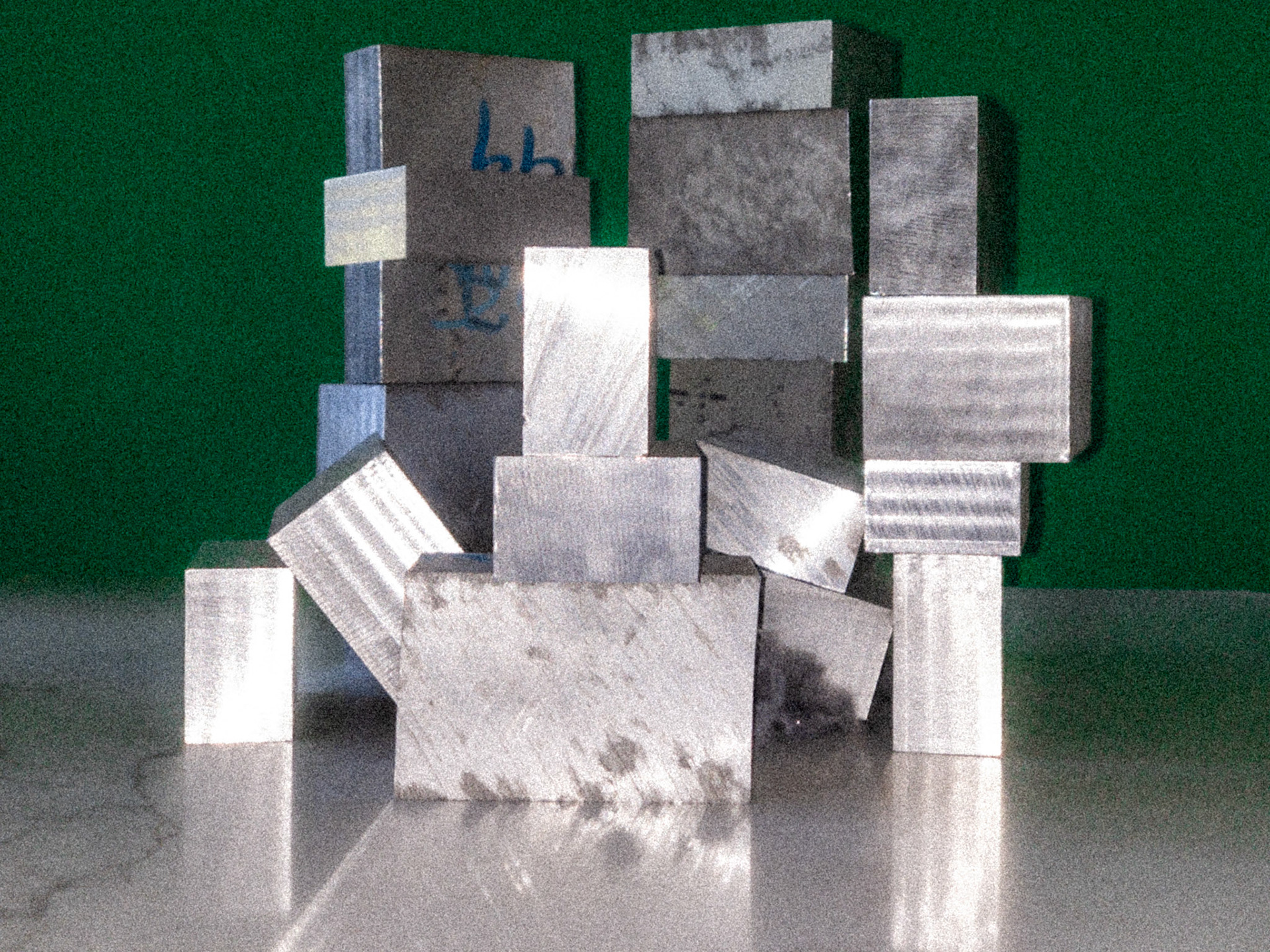 aluminum blocks, metal