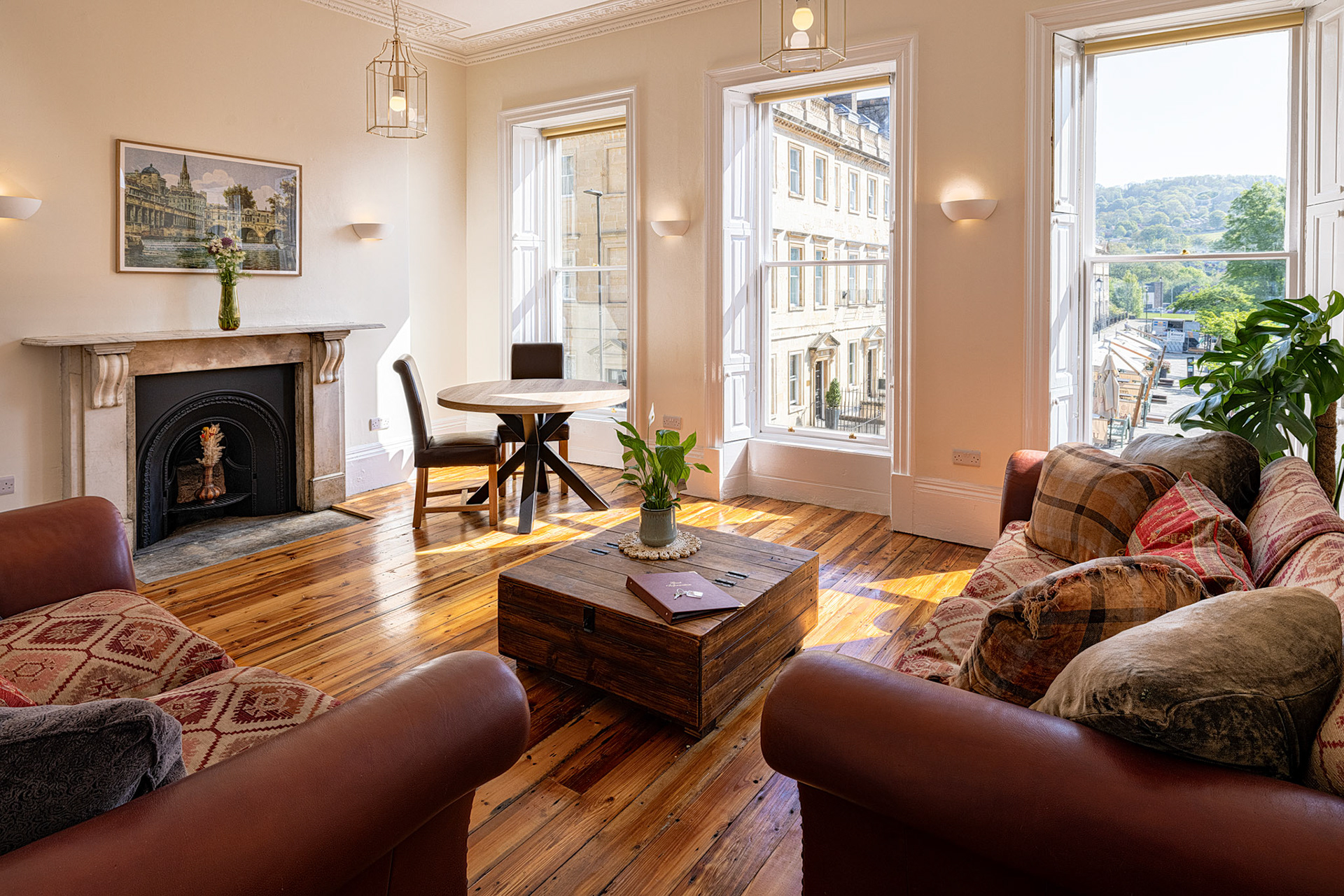 Rooms with Georgian views in the city of Bath