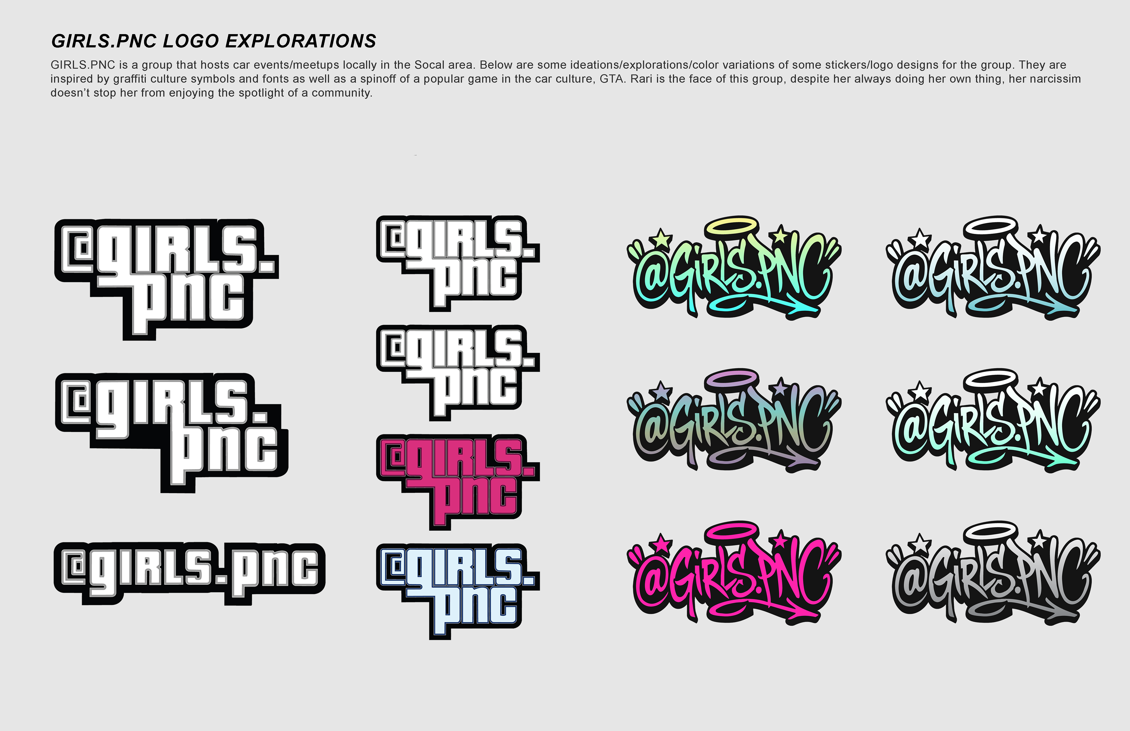 Logos for Girls.PNC using Illustrator