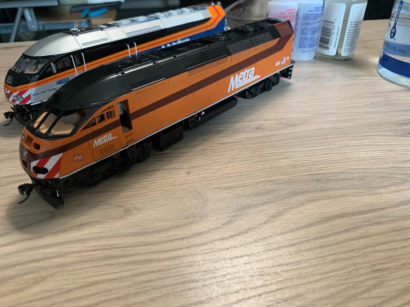 Custom painted Metra MP36 Milwaukee Road Heritage Locomotive