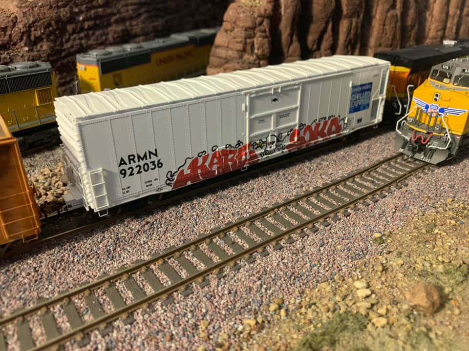 Graffitied HO Scale Athearn Genesis Reefer