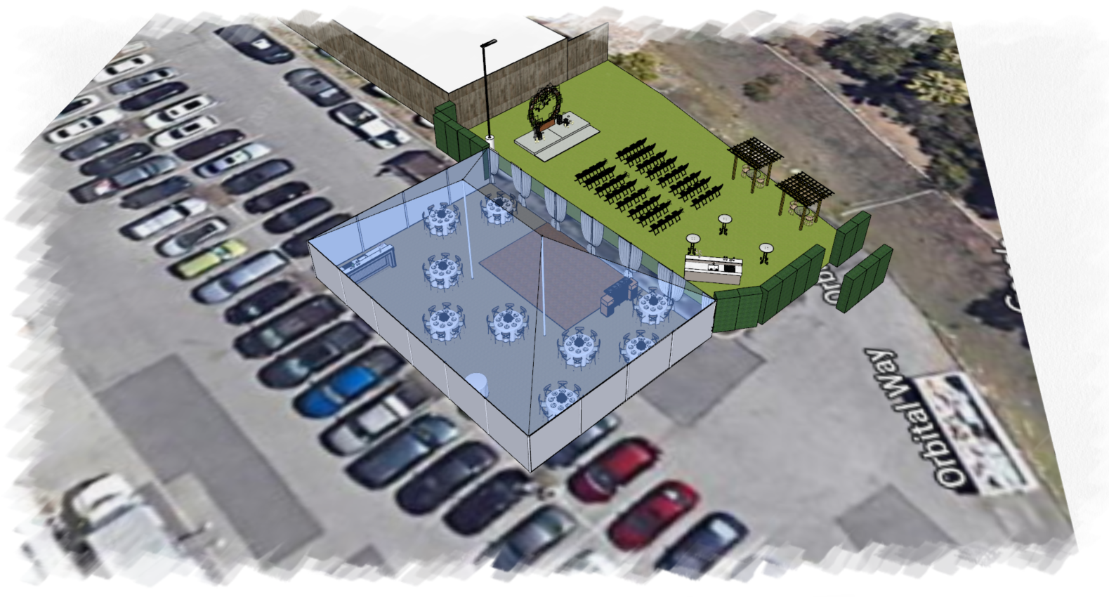 SketchUp placed on Google Earth