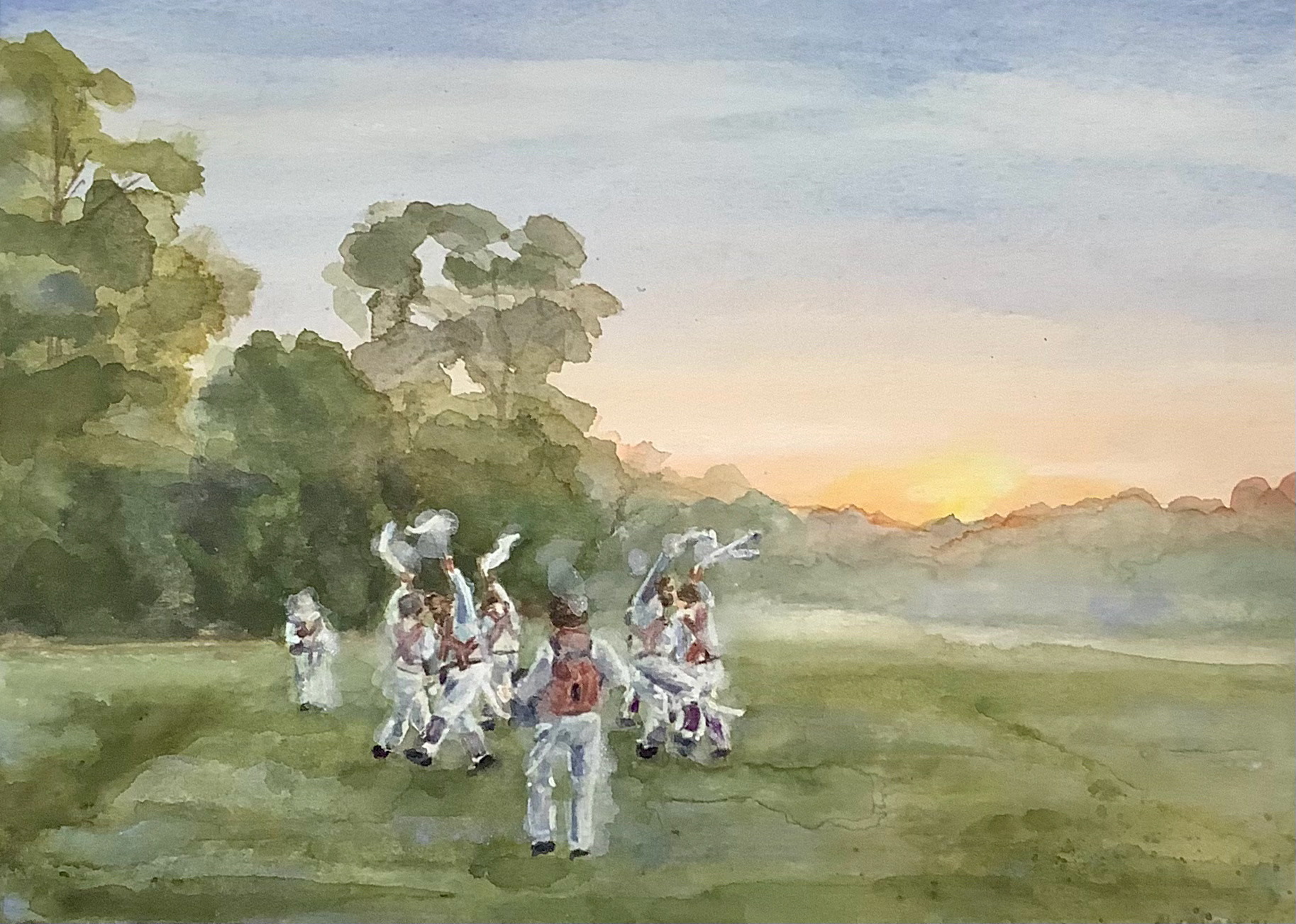 Claire's Walk, Devil's Dyke Morris Men, Wandlebury Park