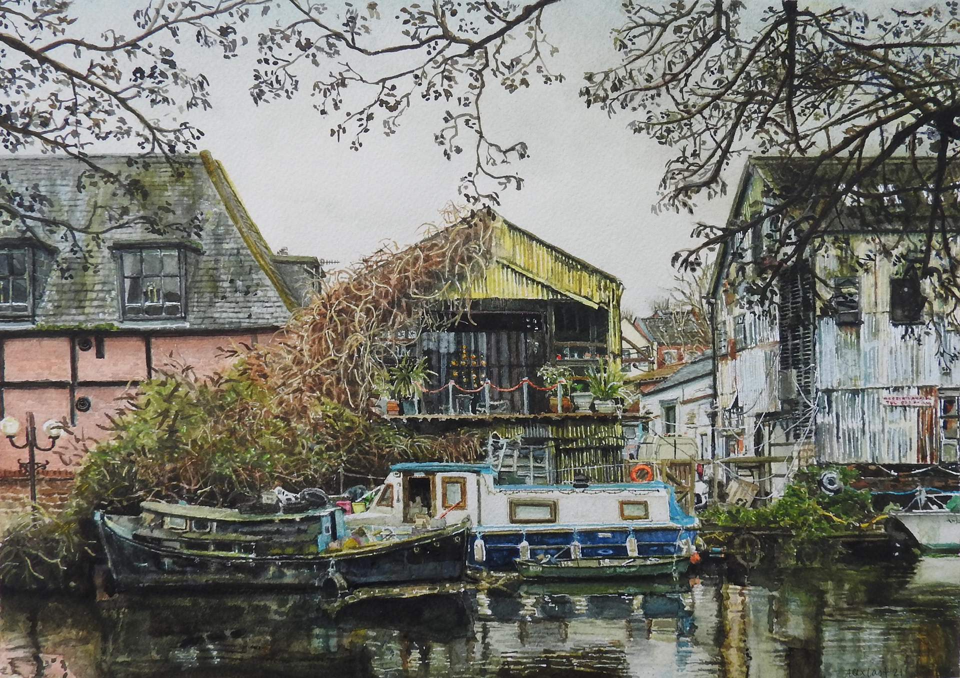 Lockdown #3, Adam's Walk, ABC Wharf, Norwich. SOLD