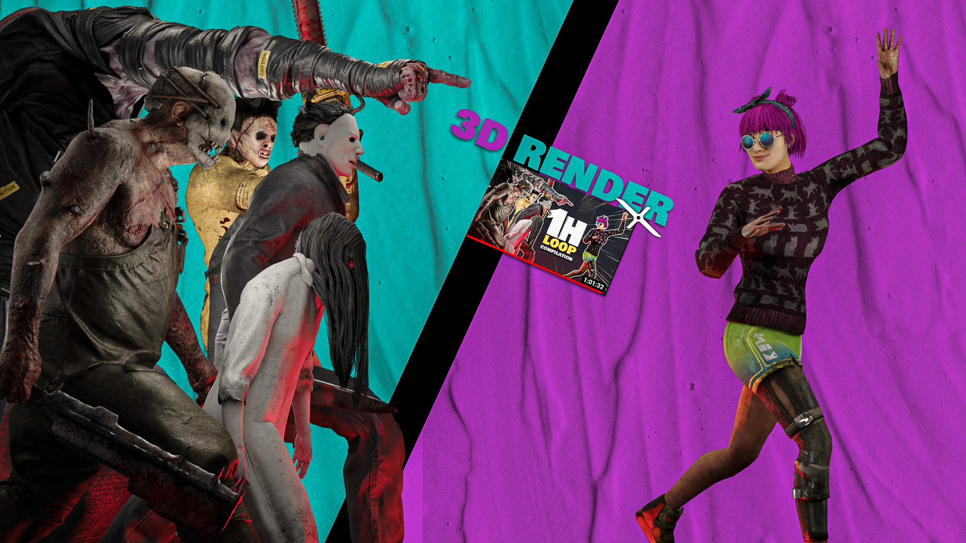 DBD(Dead By Daylight) 3D Render for thumbnail